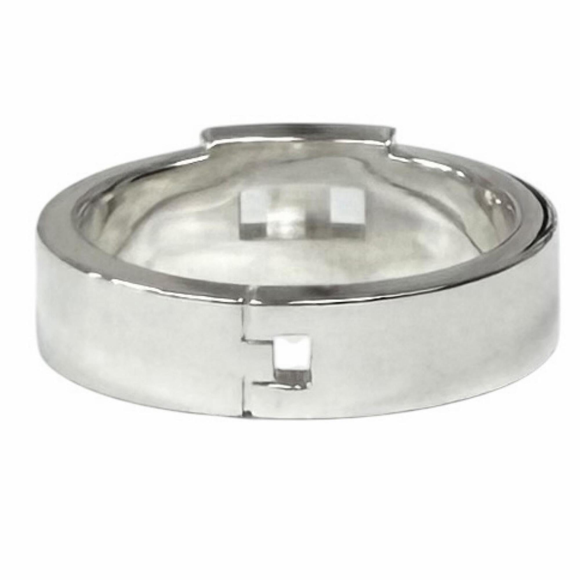 Hermes Silver Silver 925 Band Ring (Pre-Owned)