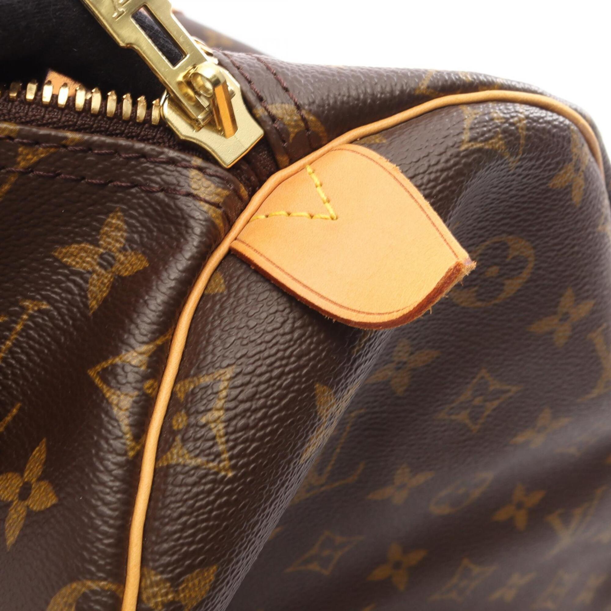 Louis Vuitton Brown Monogram Pvc Coated Canvas Leather Boston Bag Handbag (Pre-Owned)