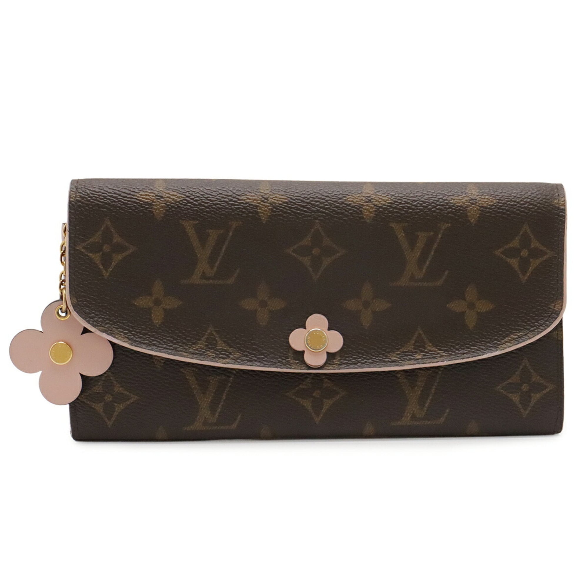 Louis Vuitton Rose Ballerine Monogram Canvas Long Wallet (Bi-Fold) (Pre-Owned)