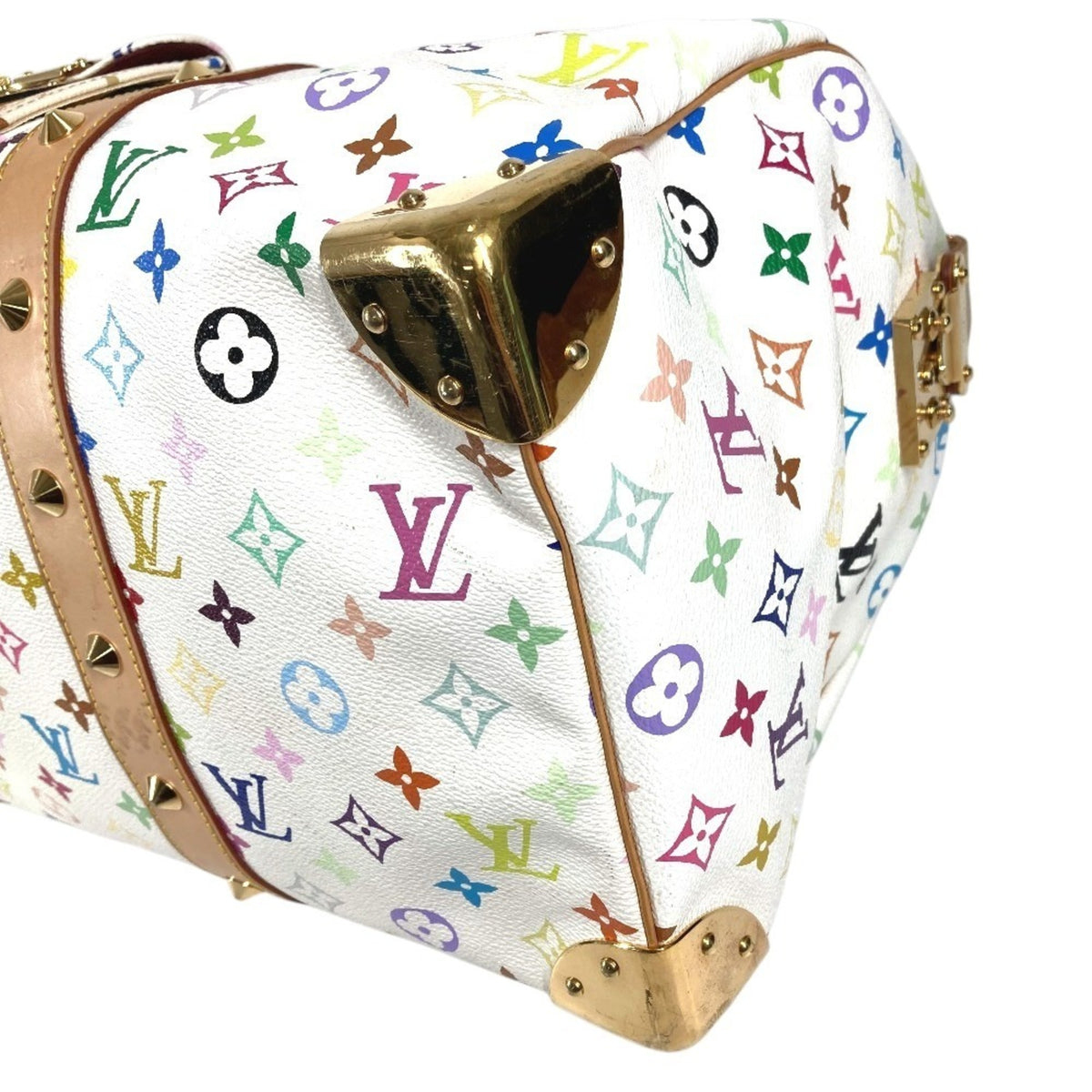 Louis Vuitton Monogram Multicolore Blanc White Monogram Multicolore Boston Bag Handbag (Pre-Owned)