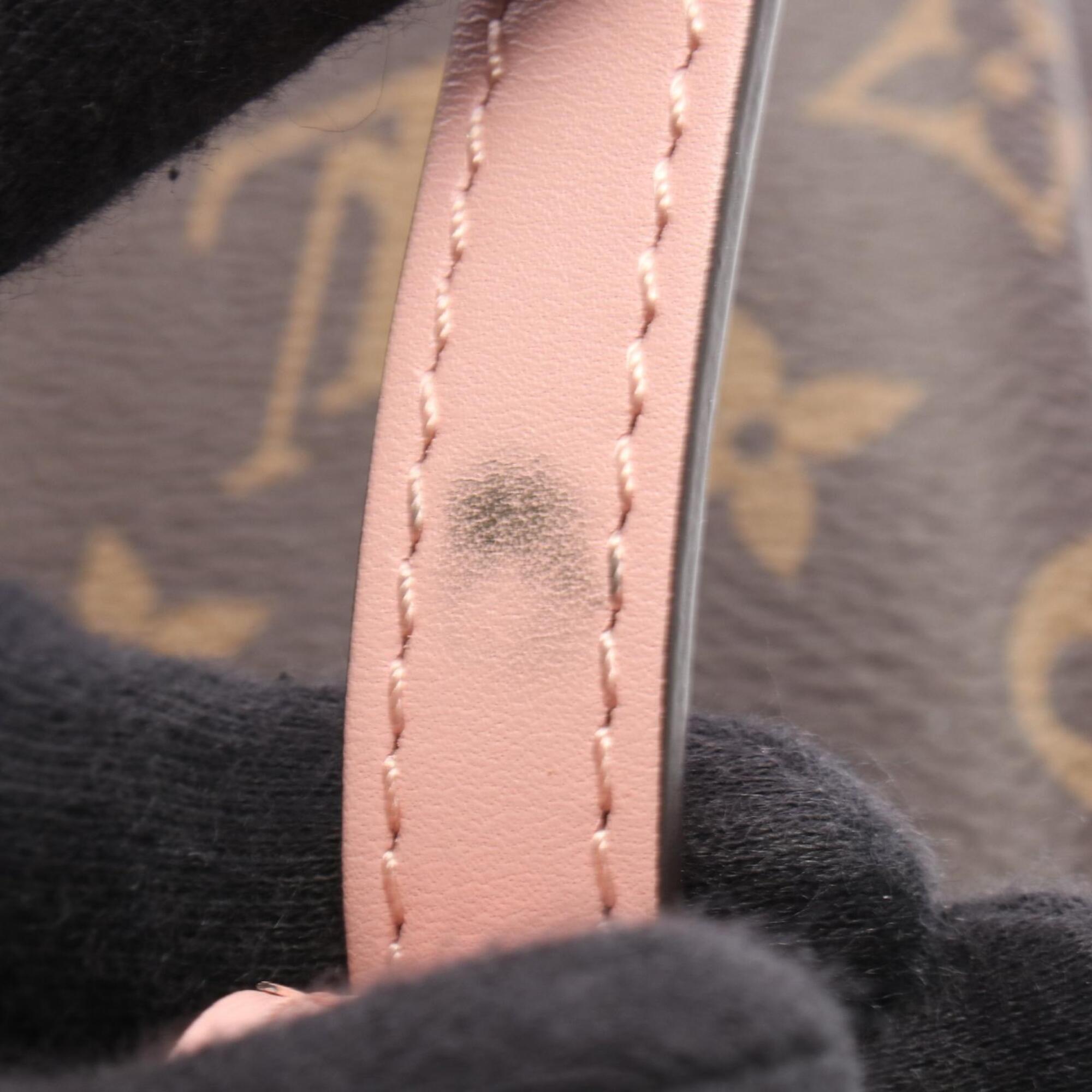 Louis Vuitton Brown Pink Rose Poudre Coated Canvas Leather Handbag Shoulder Bag (Pre-Owned)