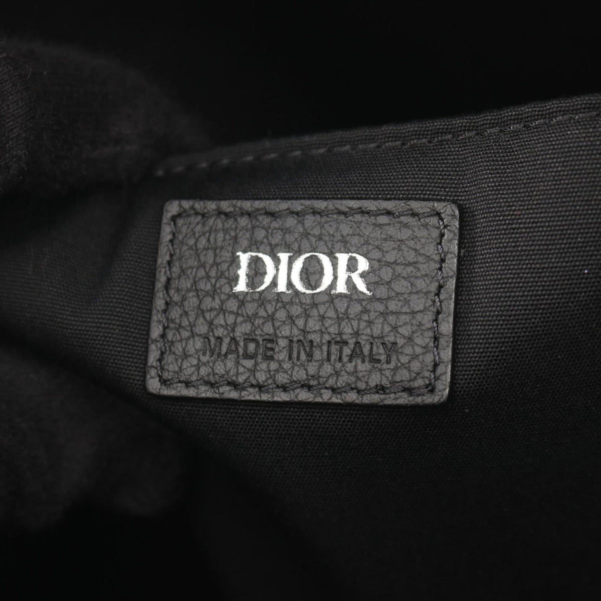 Christian Dior Beige Navy Canvas Leather Backpack (Pre-Owned)