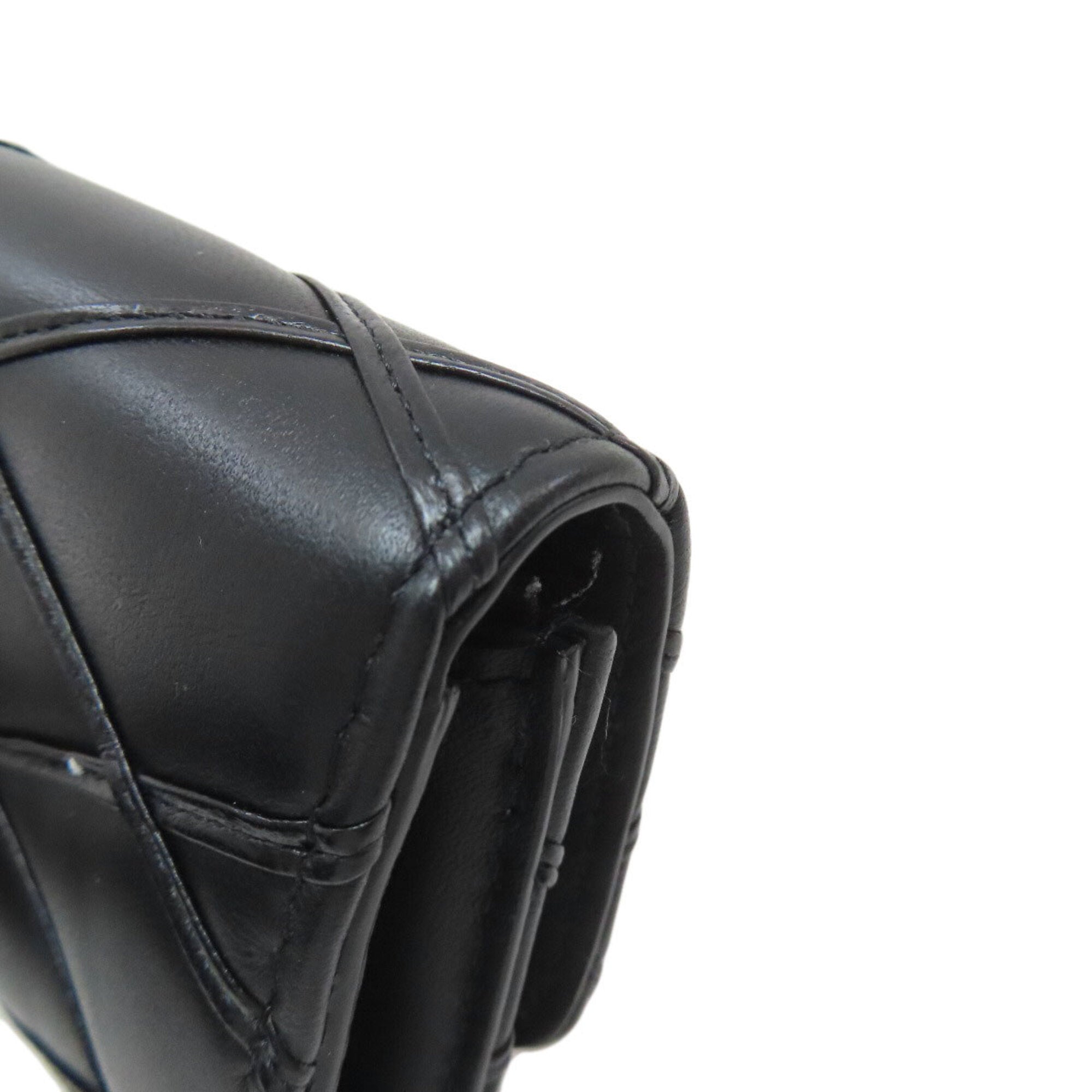Louis Vuitton Malletage Noir Leather Wallet (Bi-Fold) (Pre-Owned)