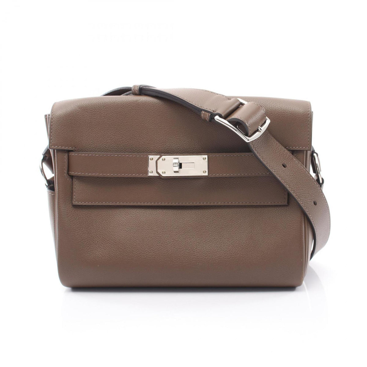 Hermes Brown Evercalf Leather Shoulder Bag (Pre-Owned)