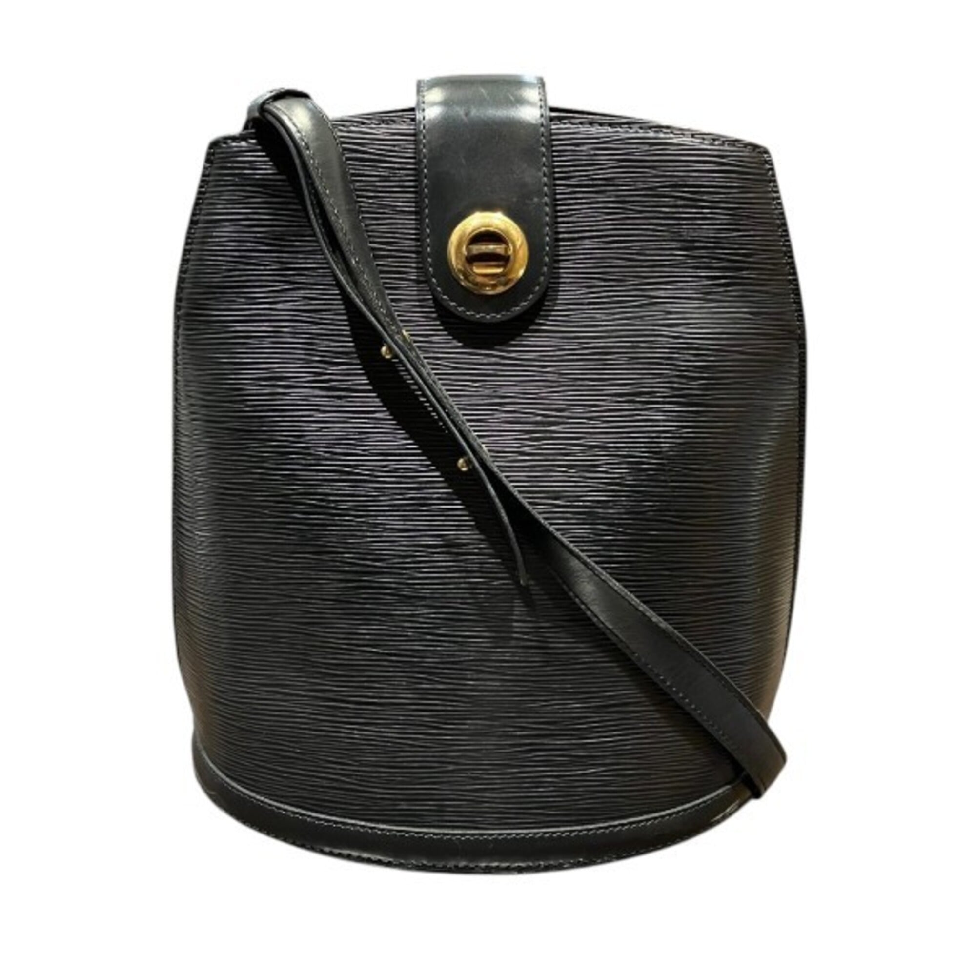 Louis Vuitton Black Noir Leather Handbag Shoulder Bag (Pre-Owned)