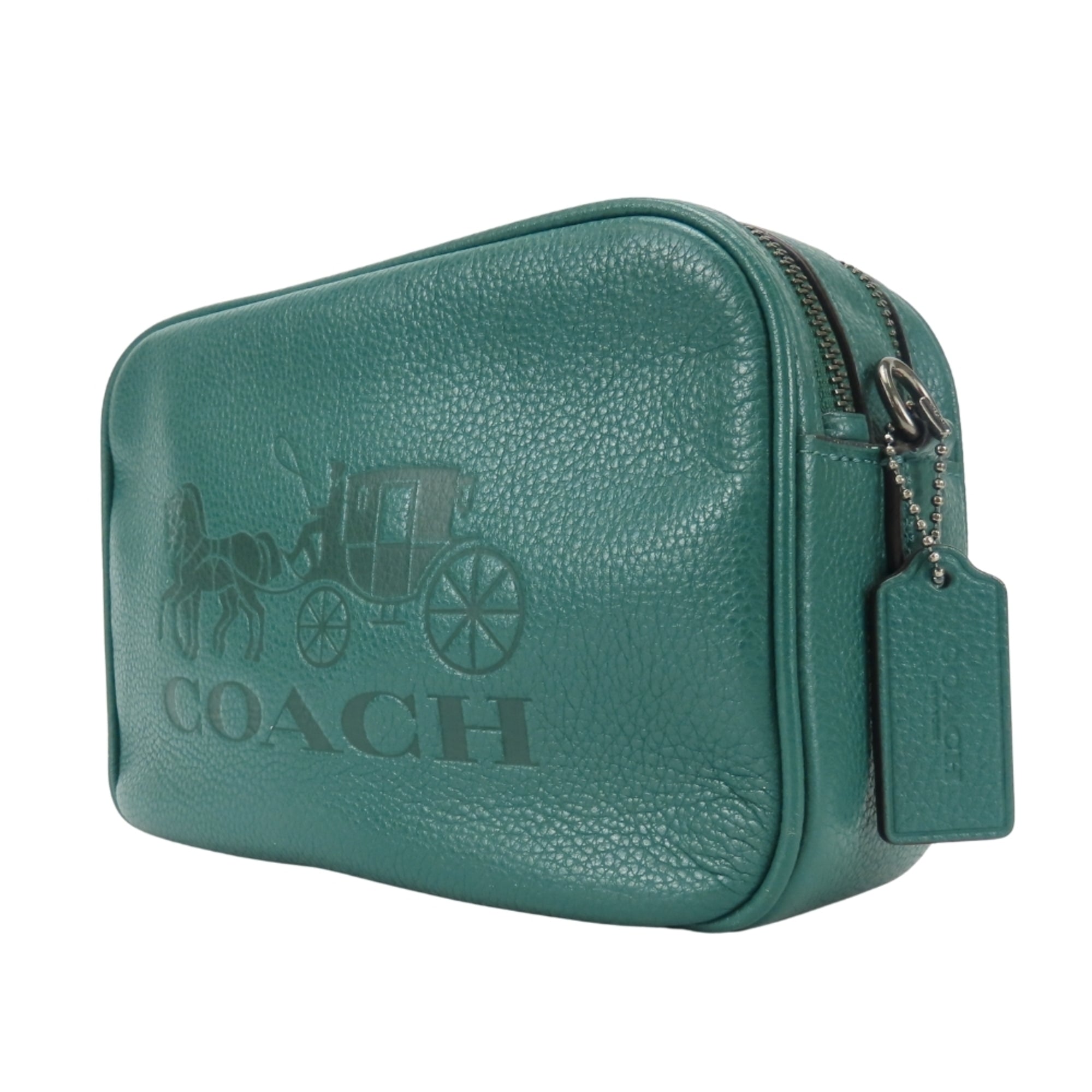 Coach Green Purple Blue Leather Shoulder Bag (Pre-Owned)