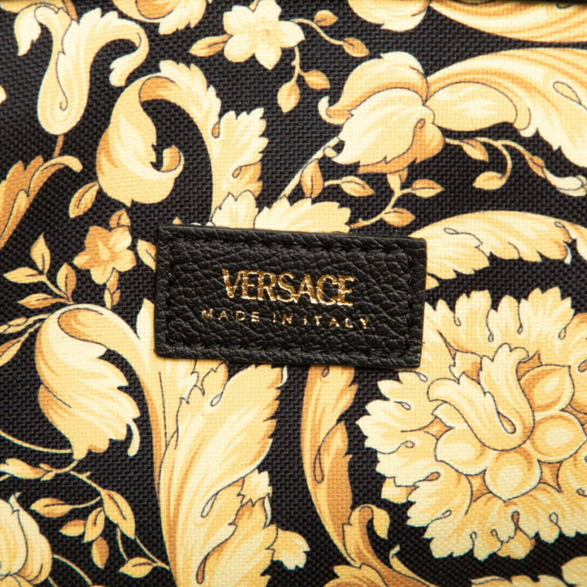 Versace Black Leather Tote Bag (Pre-Owned)