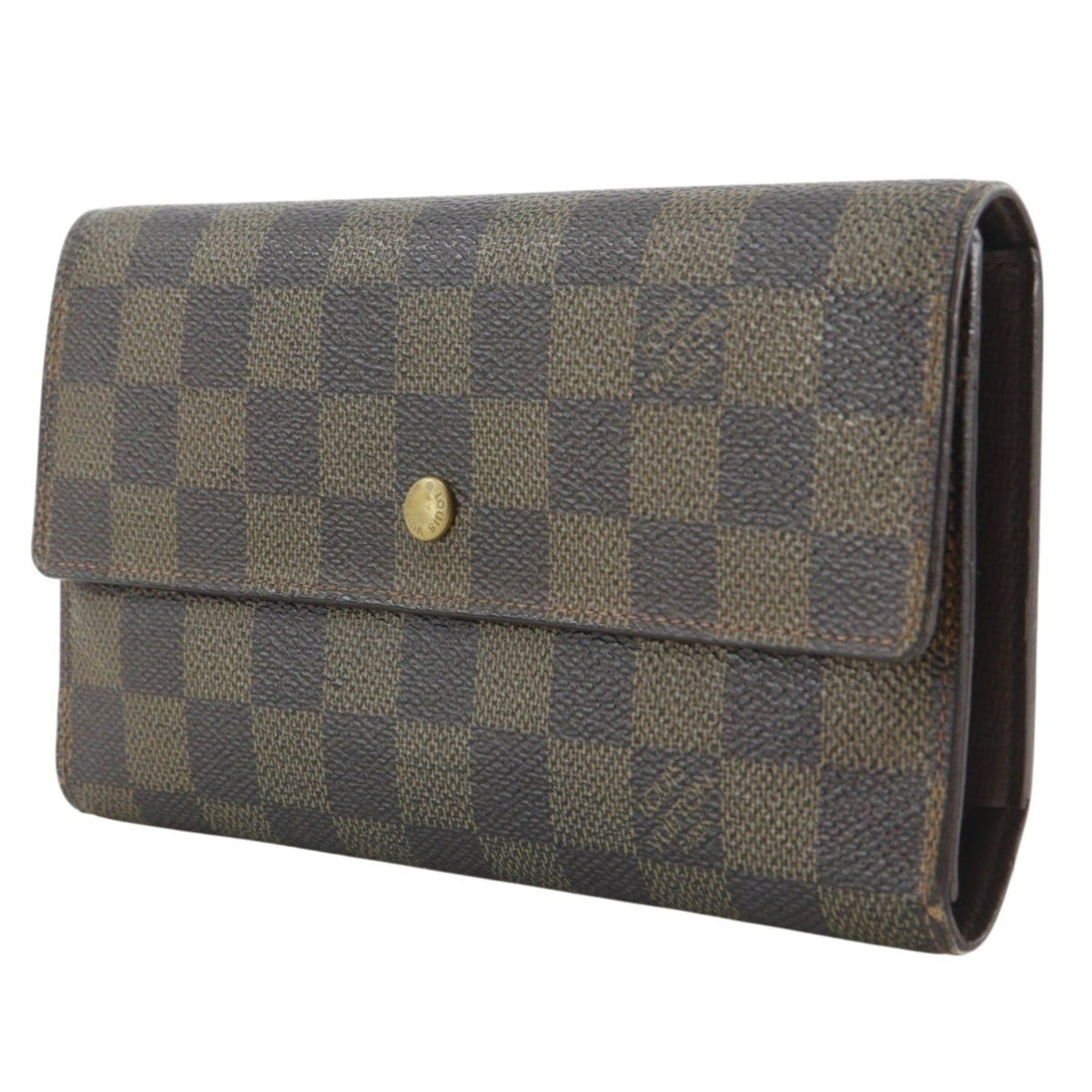 Louis Vuitton Damier Brown Damier Canvas Long Wallet (Bi-Fold) (Pre-Owned)