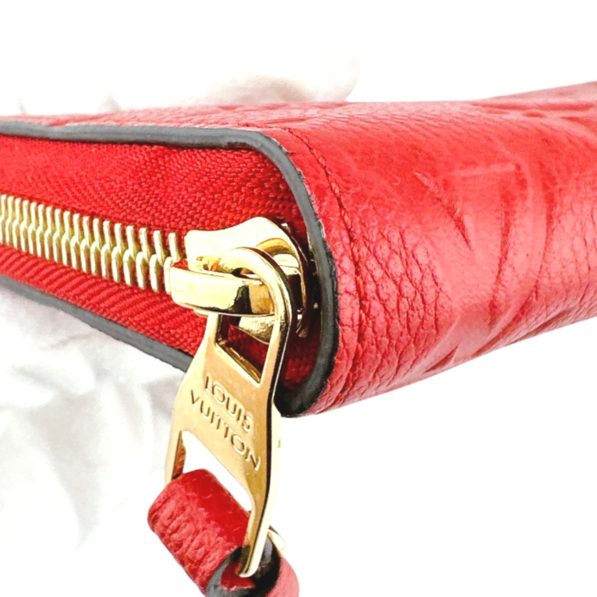 Louis Vuitton Red Color Monogram Empreinte Long Wallet (Bi-Fold) (Pre-Owned)