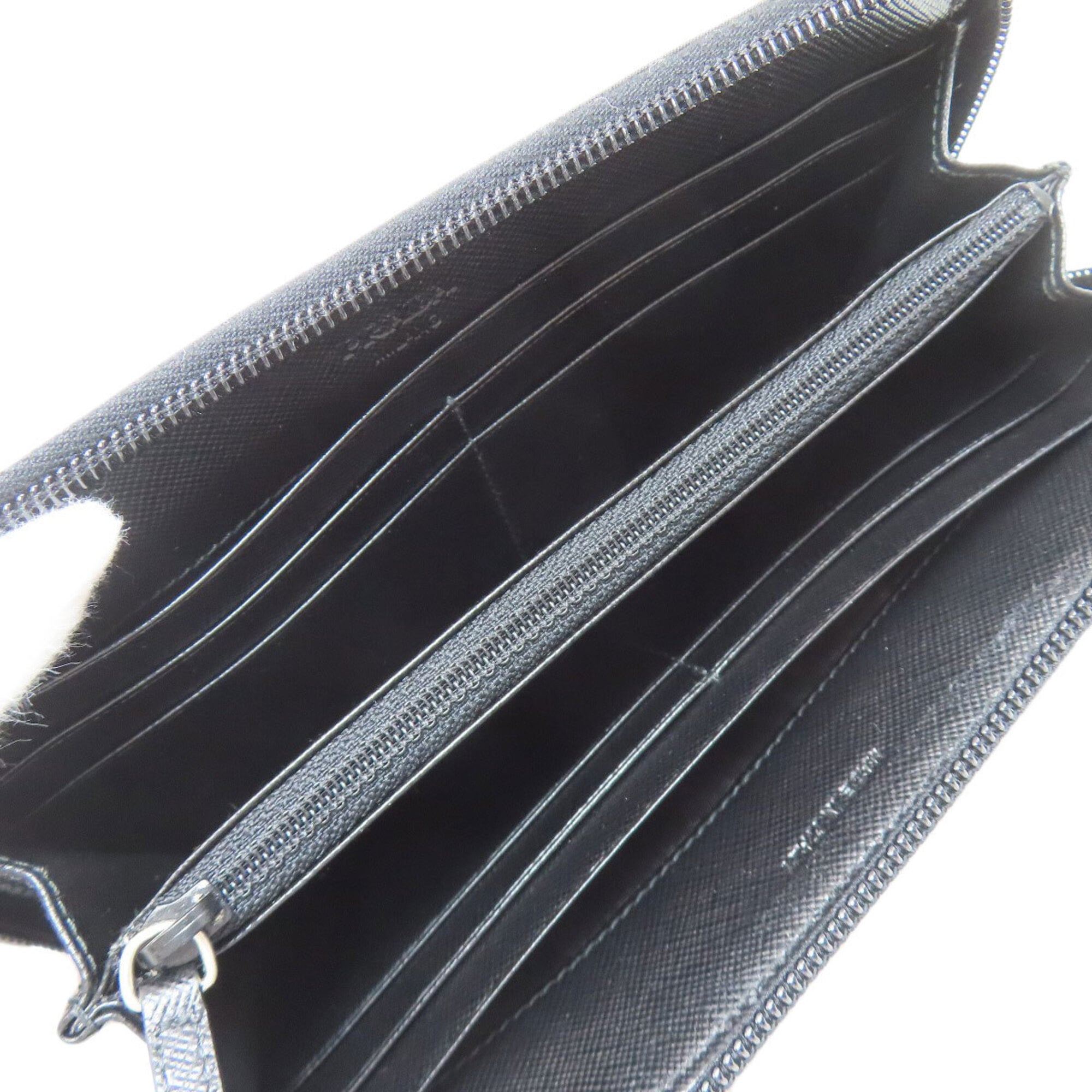 Prada Black Nylon Long Wallet (Bi-Fold) (Pre-Owned)