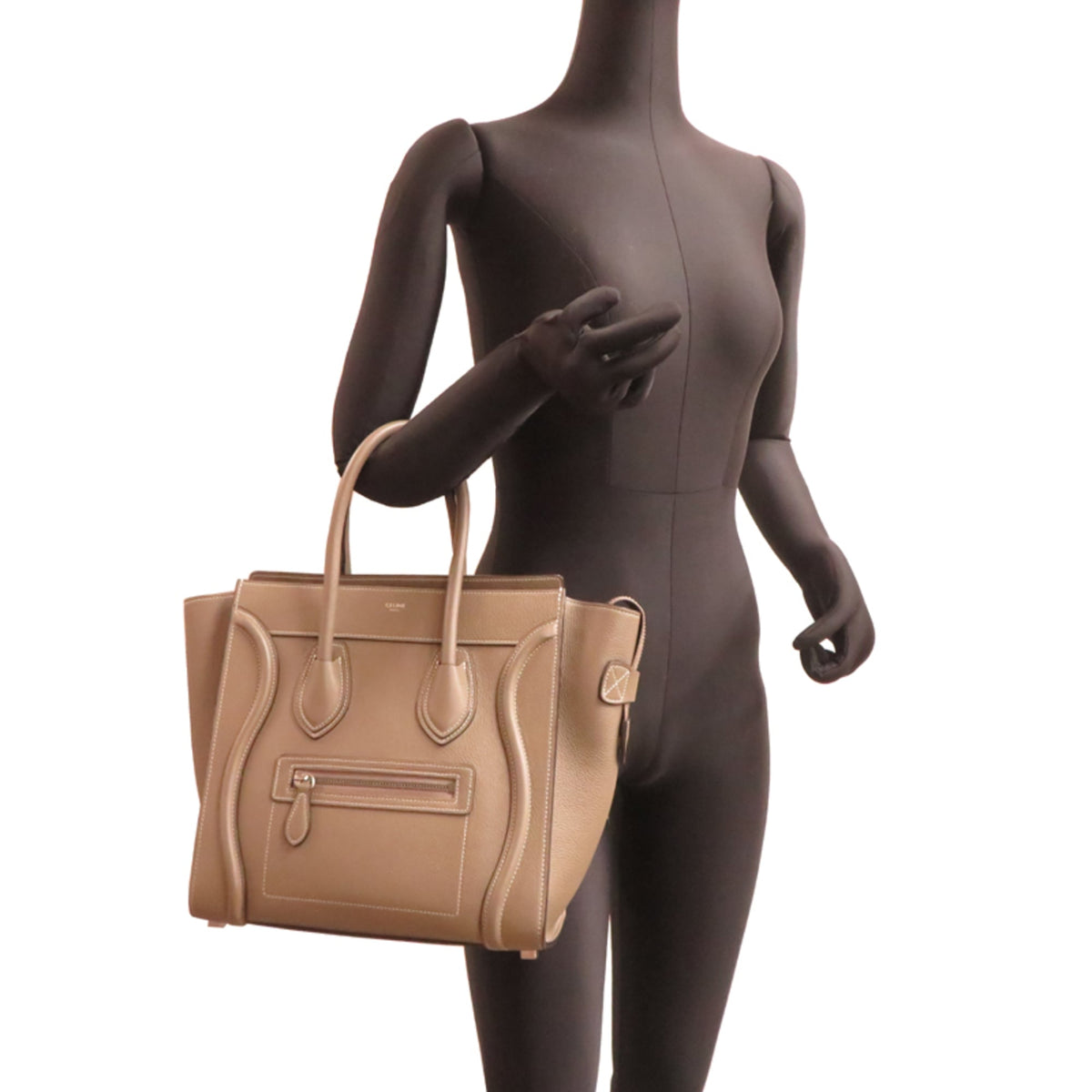 Celine Gray Leather Handbag (Pre-Owned)