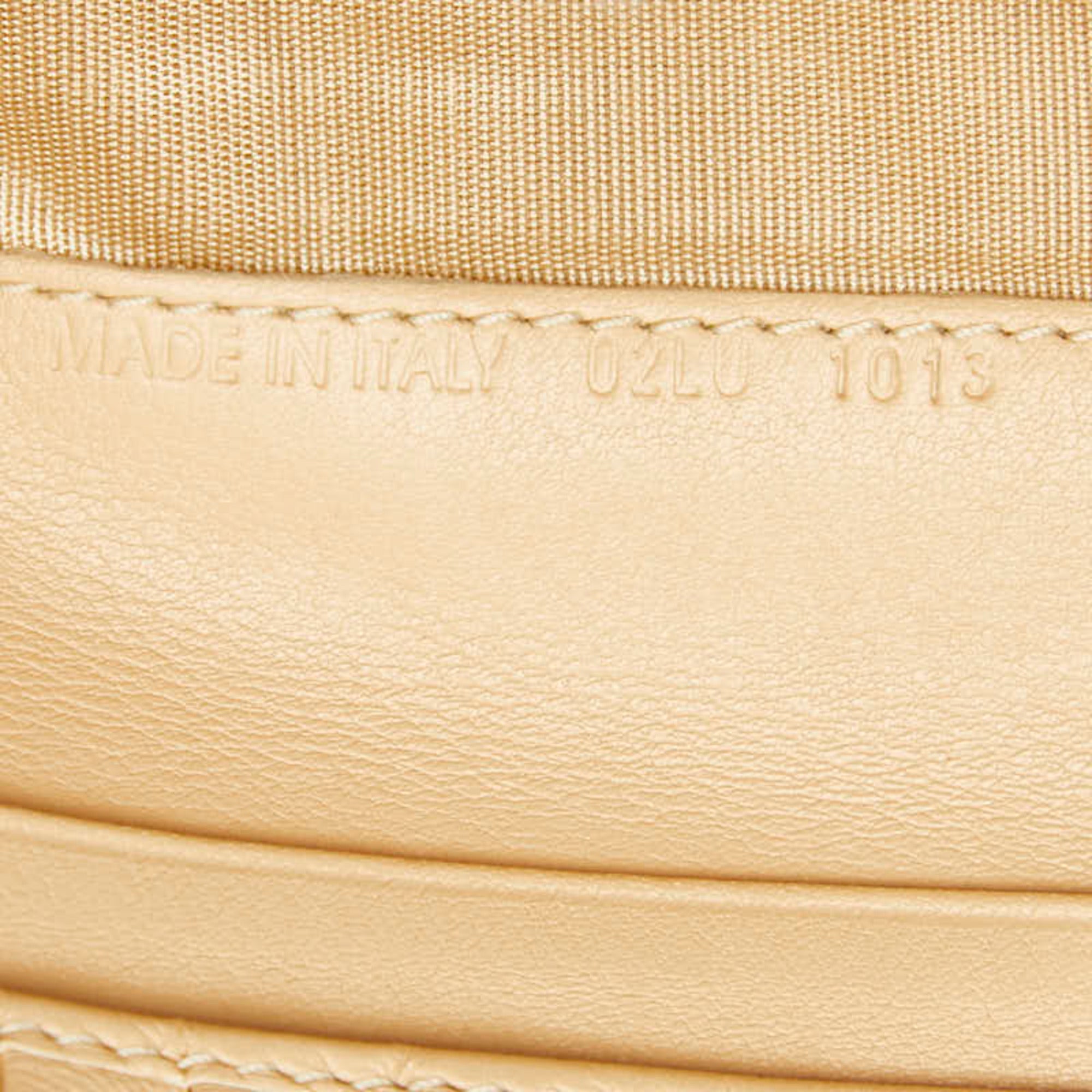 Christian Dior Beige Brown Canvas Leather Long Wallet (Bi-Fold) (Pre-Owned)
