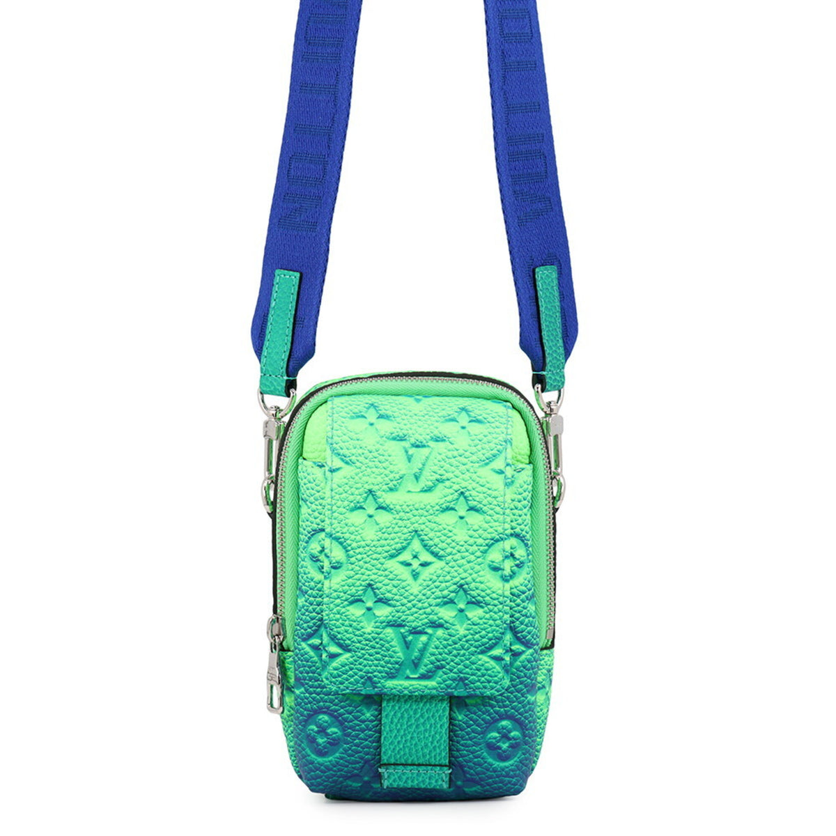 Louis Vuitton Blue Green Handbag Pouch Shoulder Bag (Pre-Owned)
