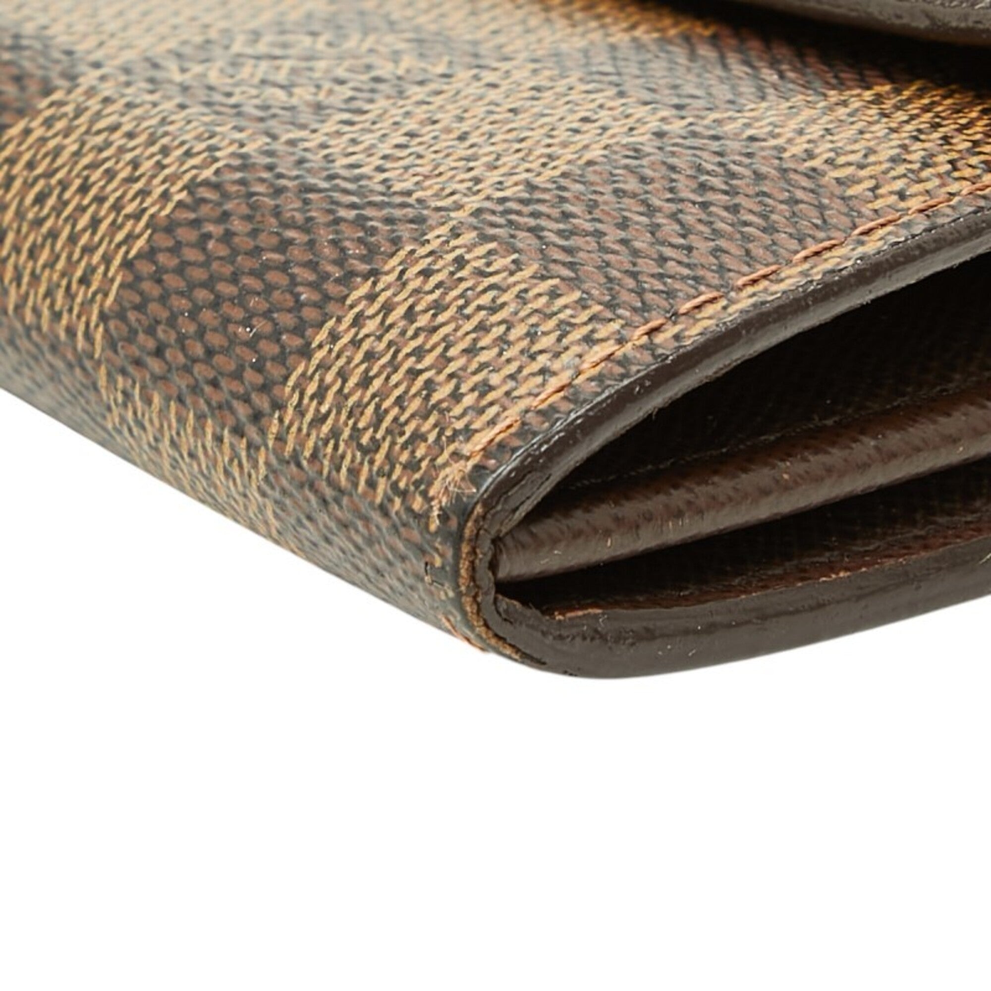 Louis Vuitton Brown Damier Canvas Pvc Long Wallet (Bi-Fold) (Pre-Owned)