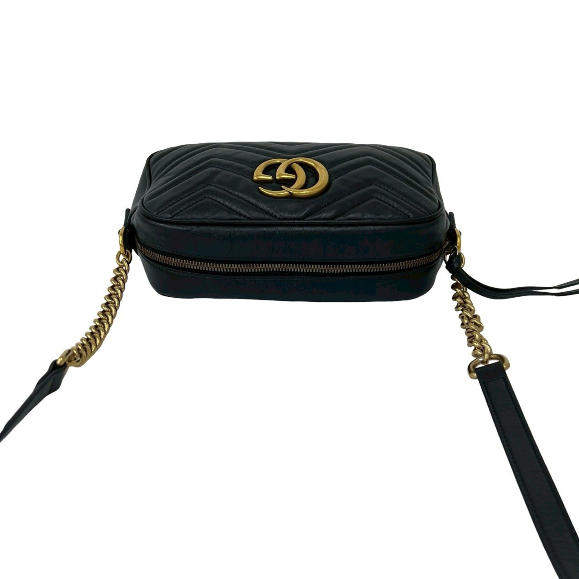 Gucci Black Leather Pochette Shoulder Bag (Pre-Owned)