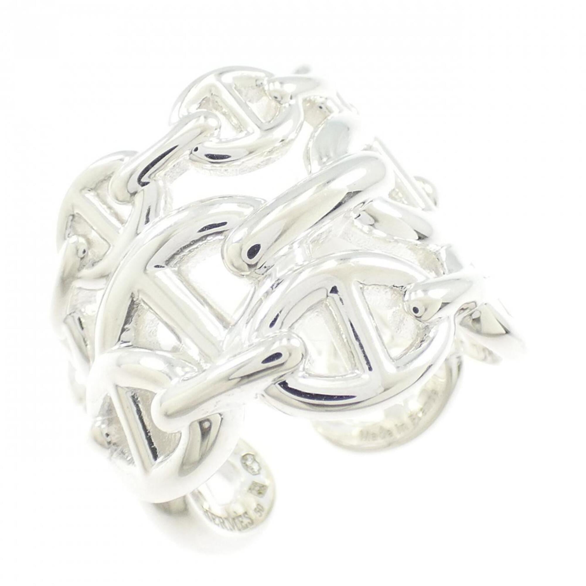 Hermes Silver 925 Band Ring (Pre-Owned)