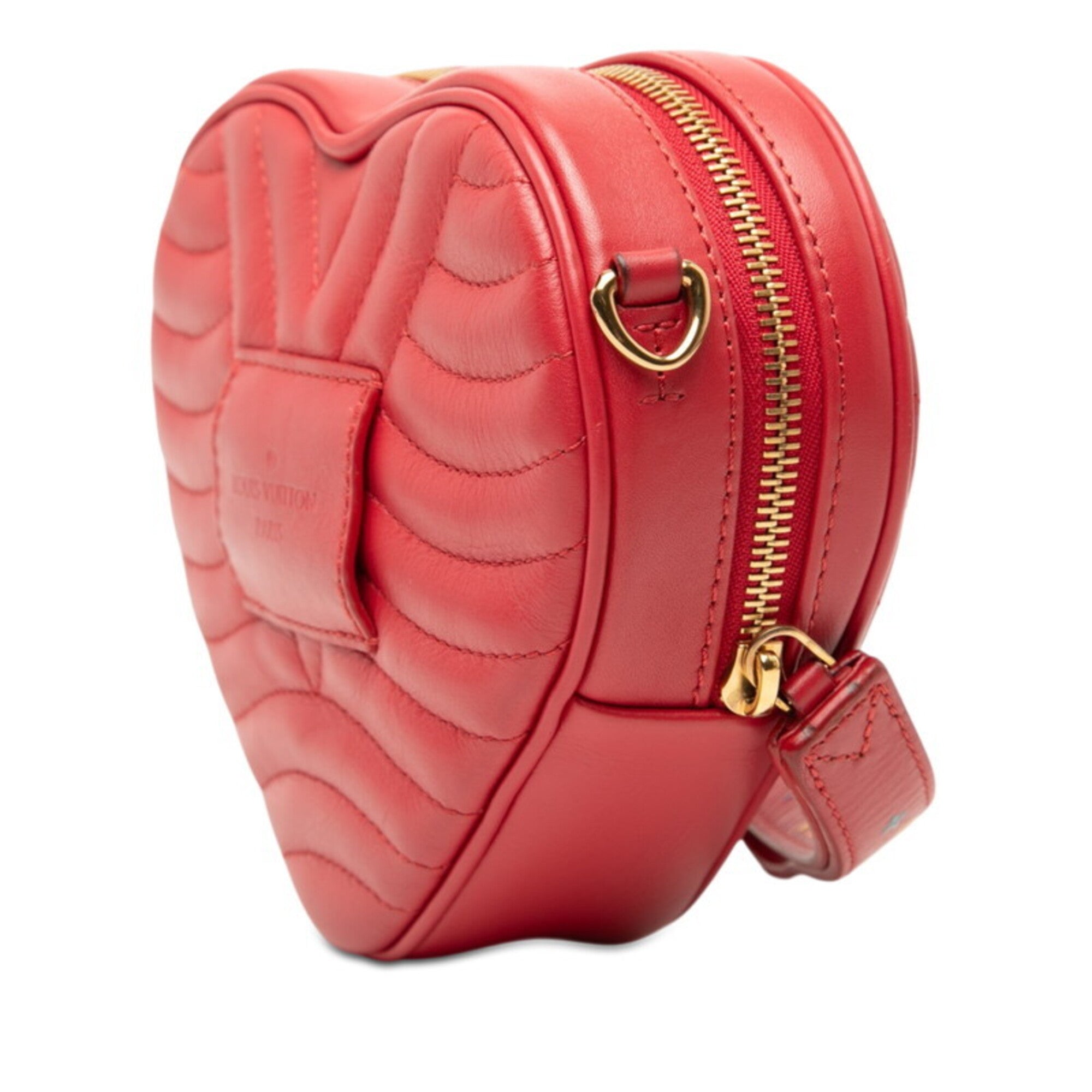 Louis Vuitton Red Color Leather Shoulder Bag (Pre-Owned)