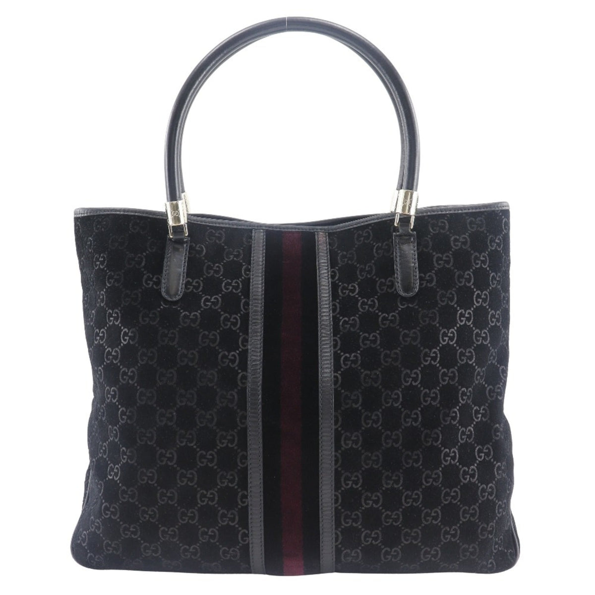 Gucci Black Suede Tote Bag (Pre-Owned)