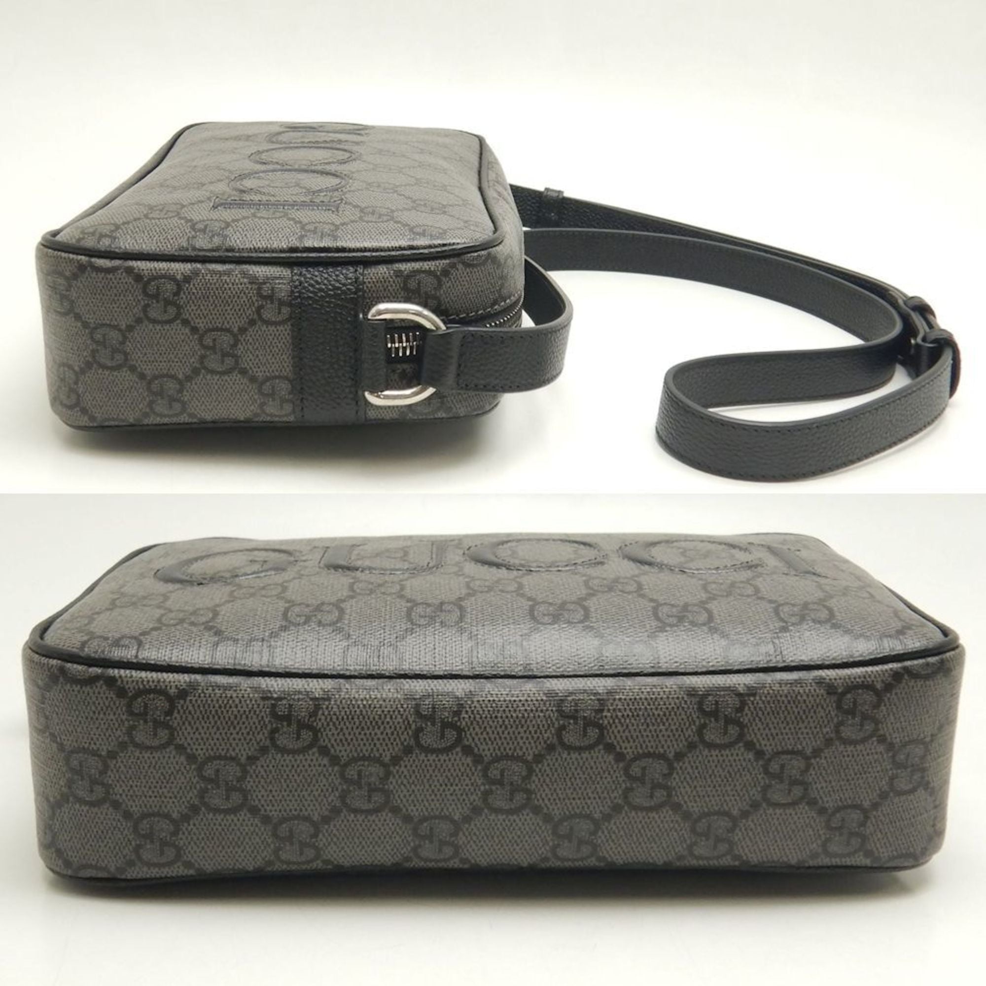 Gucci Black Gg Supreme Canvas Shoulder Bag (Pre-Owned)