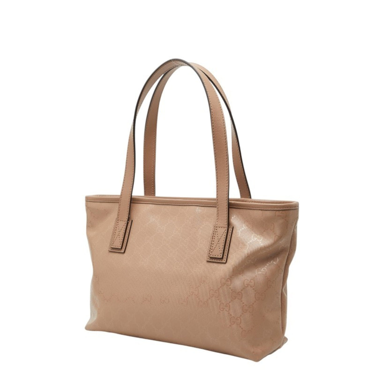 Gucci Beige Gg Imprimé Pvc Leather Handbag Tote Bag (Pre-Owned)