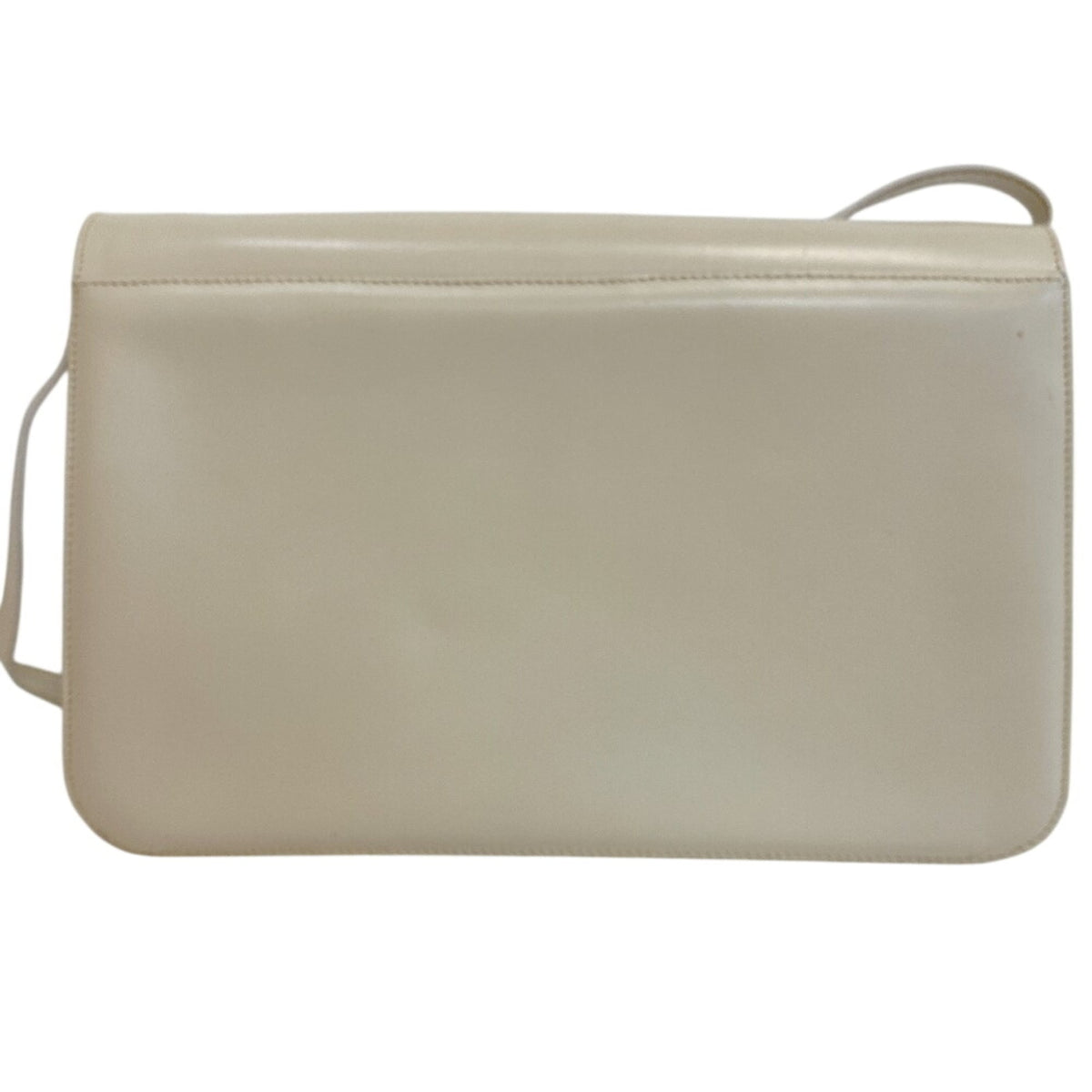Salvatore Ferragamo Ivory White Leather Shoulder Bag (Pre-Owned)