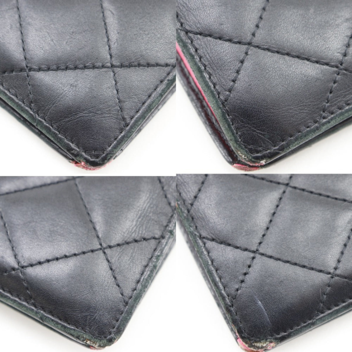 Chanel Black Leather Long Wallet (Bi-Fold) (Pre-Owned)