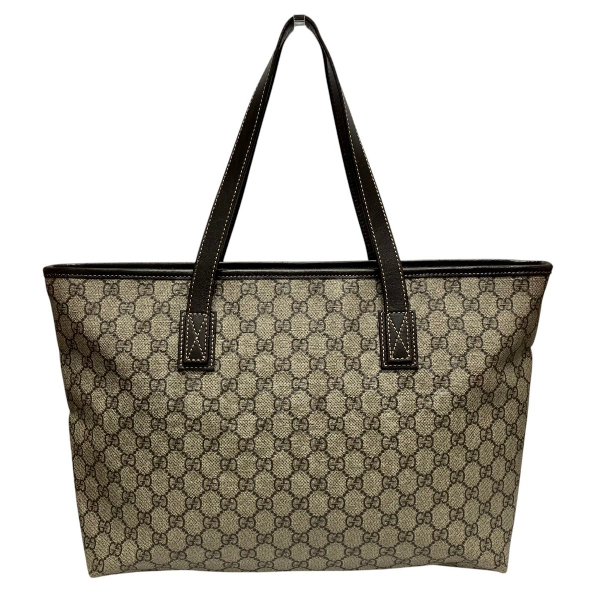 Gucci Beige Gg Supreme Tote Bag (Pre-Owned)