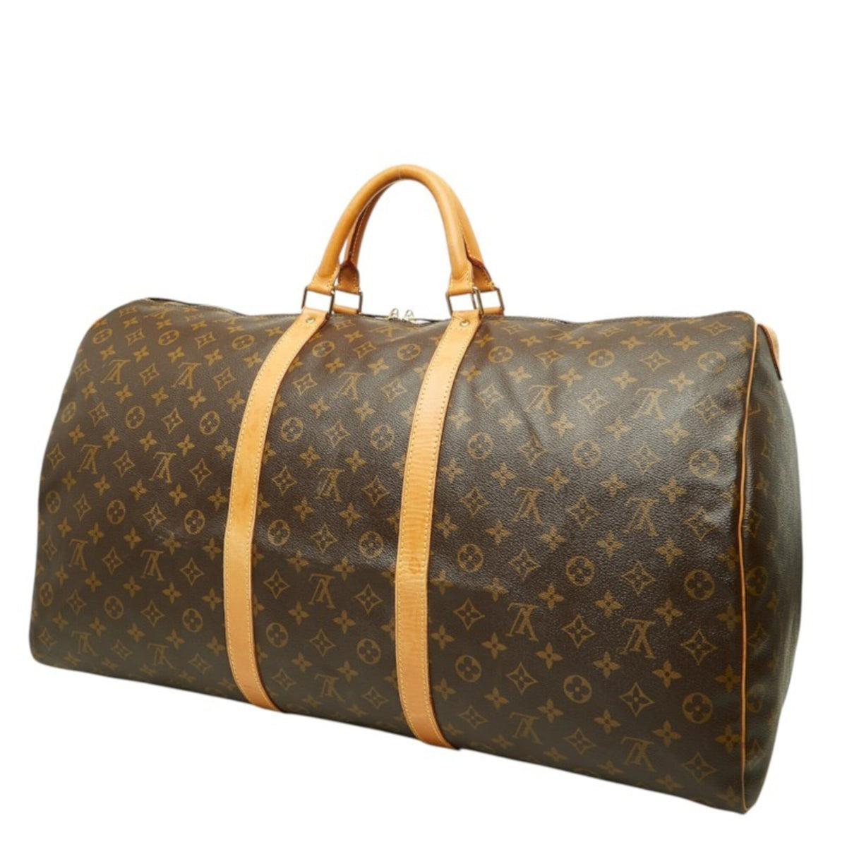 Louis Vuitton Brown Pvc Leather Boston Bag (Pre-Owned)
