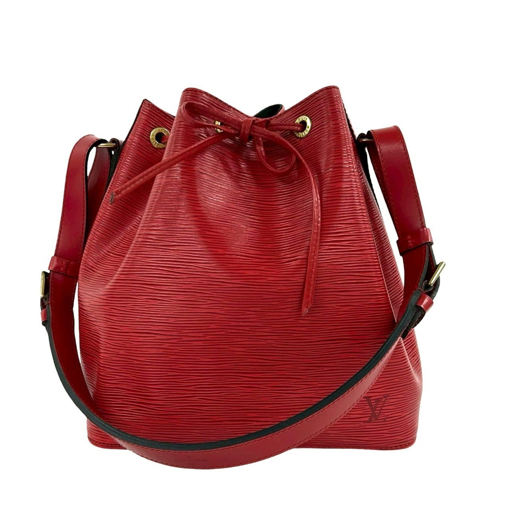 Louis Vuitton Red Color Leather Shoulder Bag (Pre-Owned)