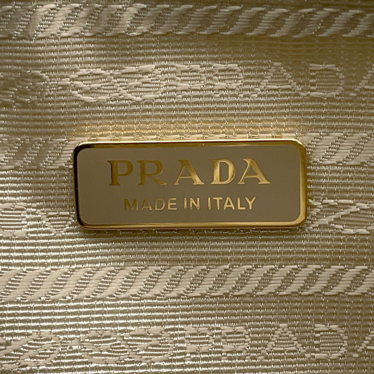 Prada Beige Nylon Leather Shoulder Bag (Pre-Owned)