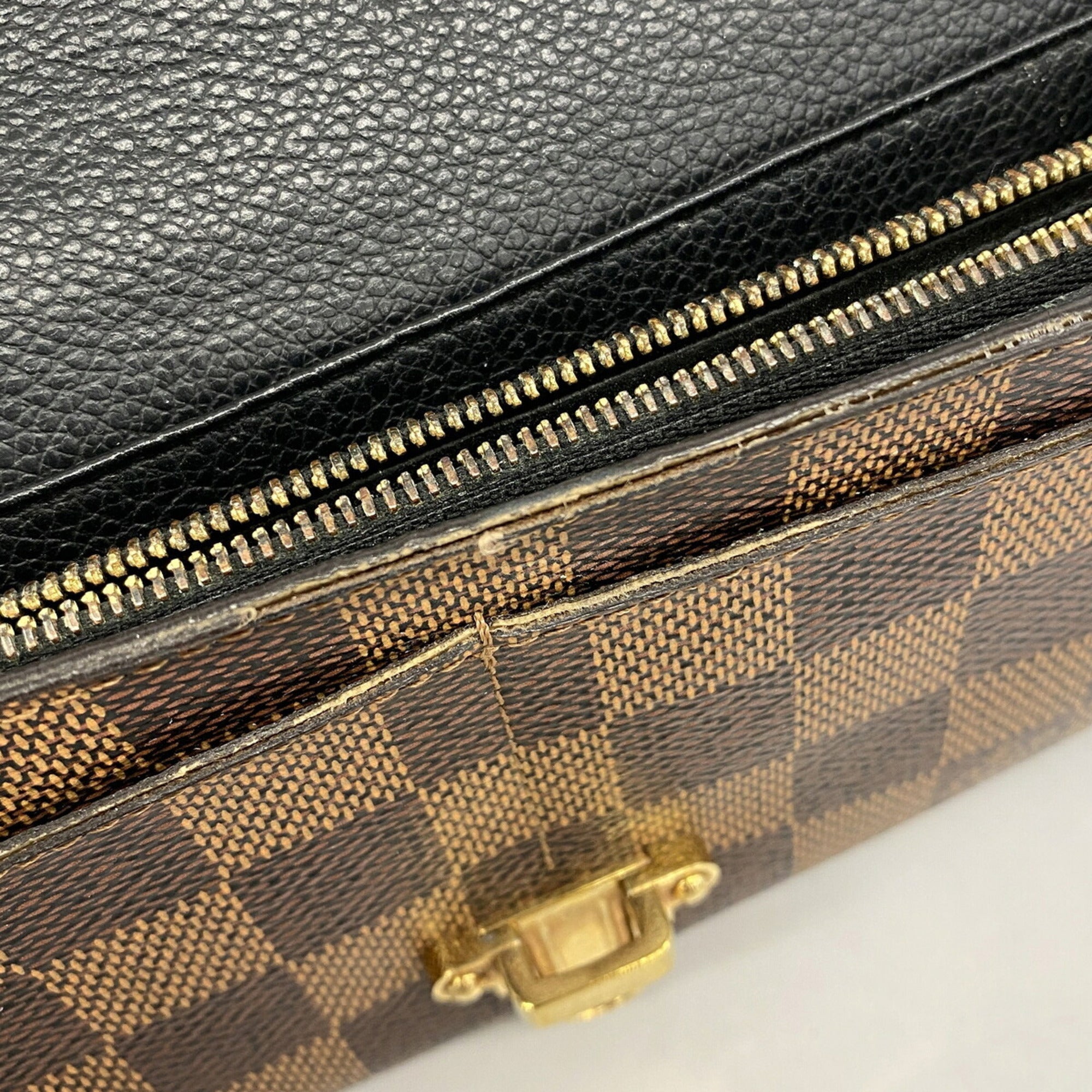 Louis Vuitton Ebene Noir Long Wallet (Bi-Fold) (Pre-Owned)