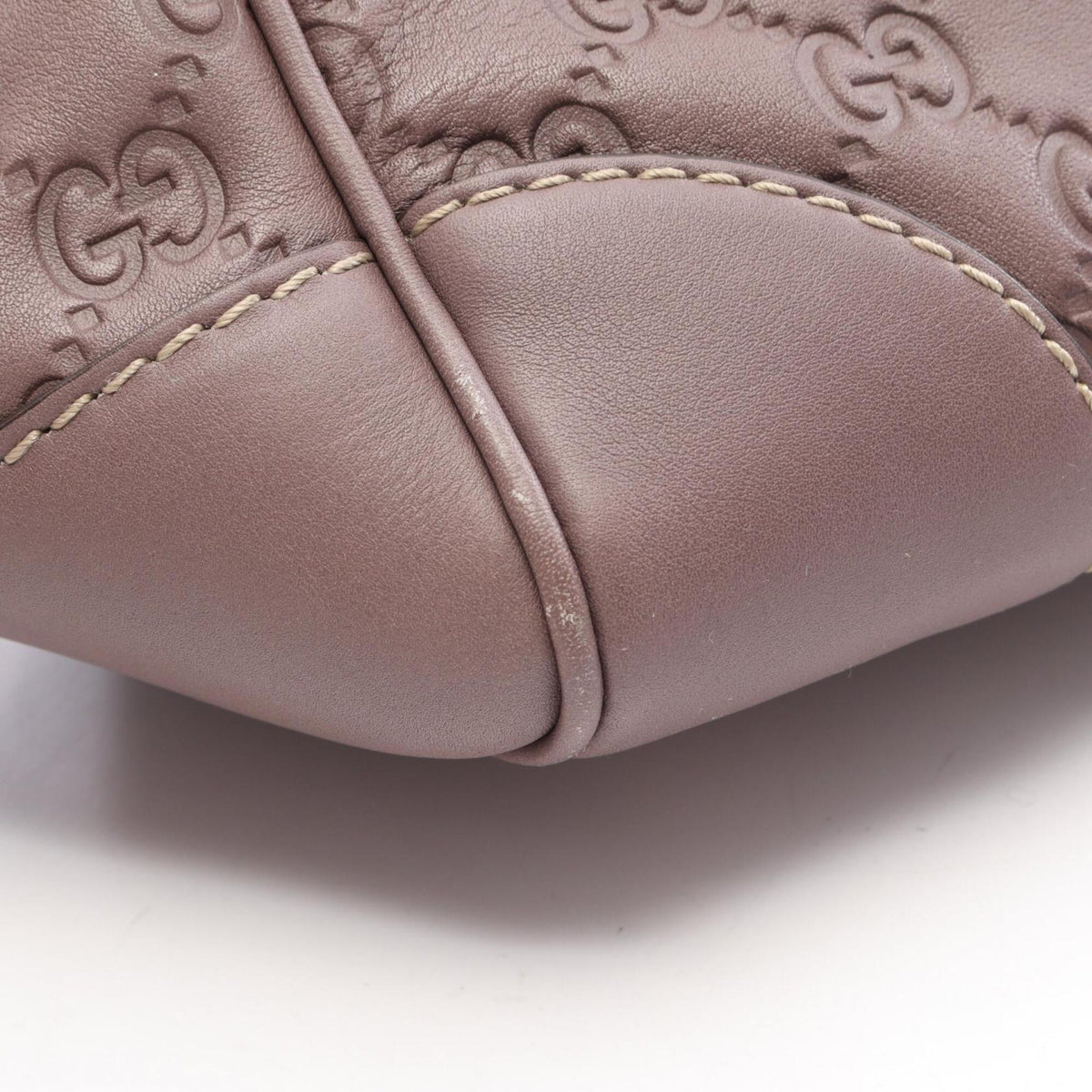 Gucci Purple Leather Handbag Tote Bag (Pre-Owned)