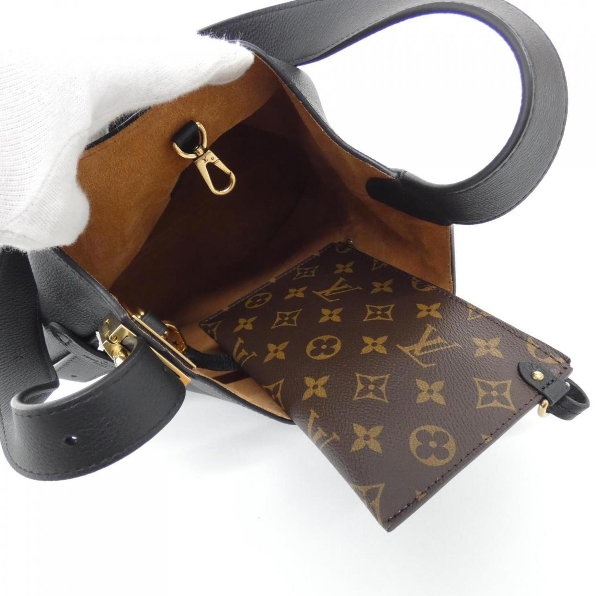 Louis Vuitton Black Leather Pouch Shoulder Bag (Pre-Owned)