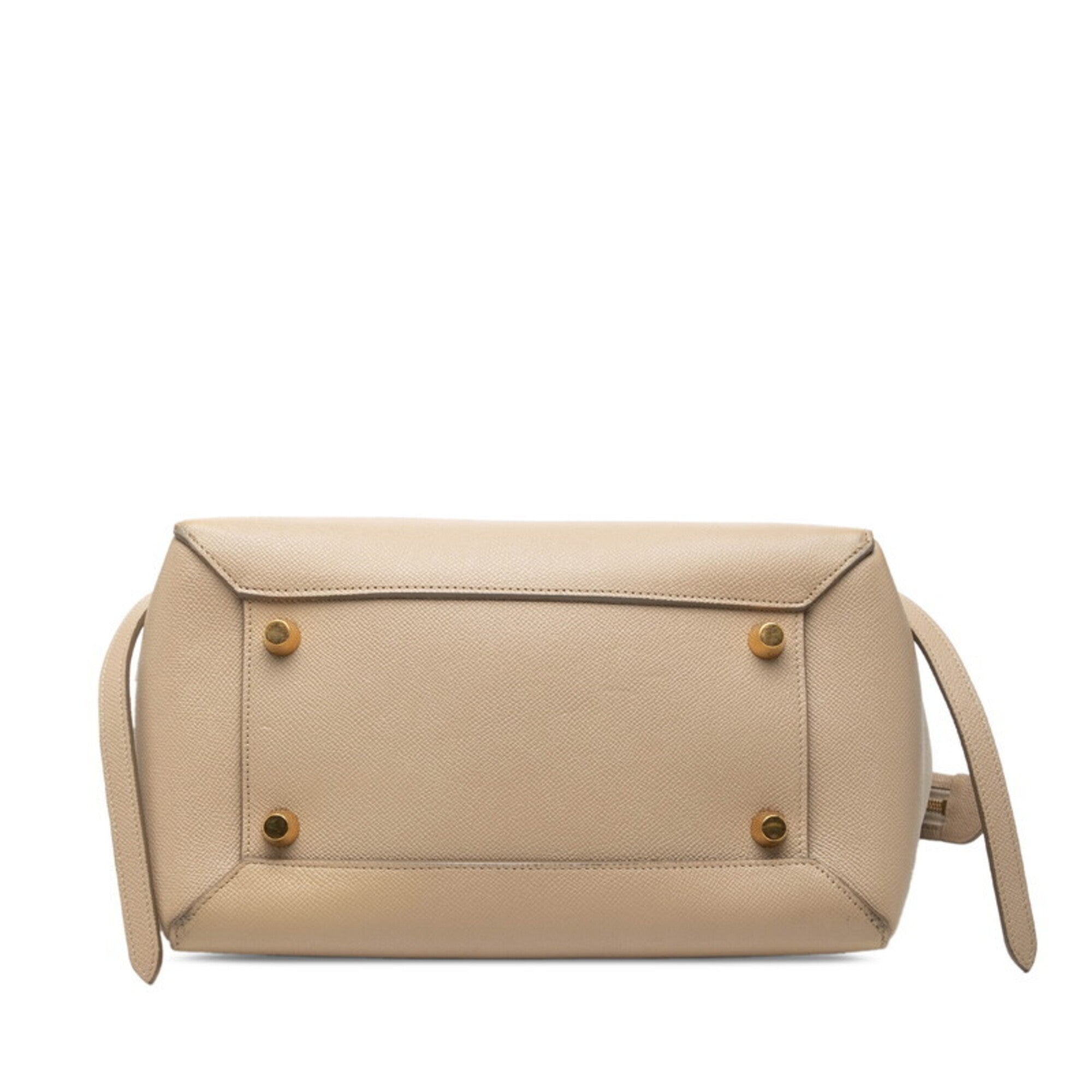 Celine Beige Leather Handbag Shoulder Bag (Pre-Owned)