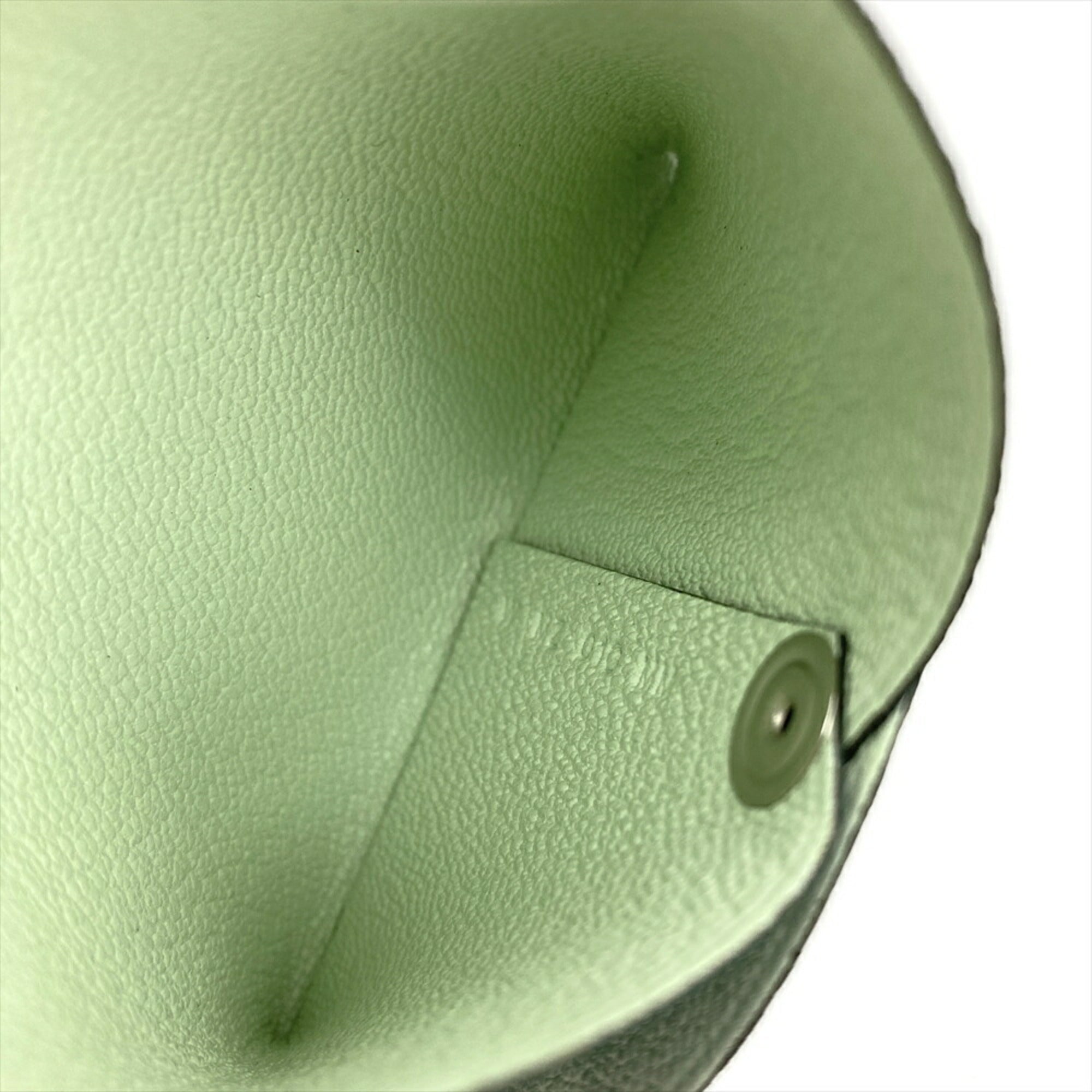 Hermes Green Chevre Leather Coin Purse/Coin Case (Pre-Owned)
