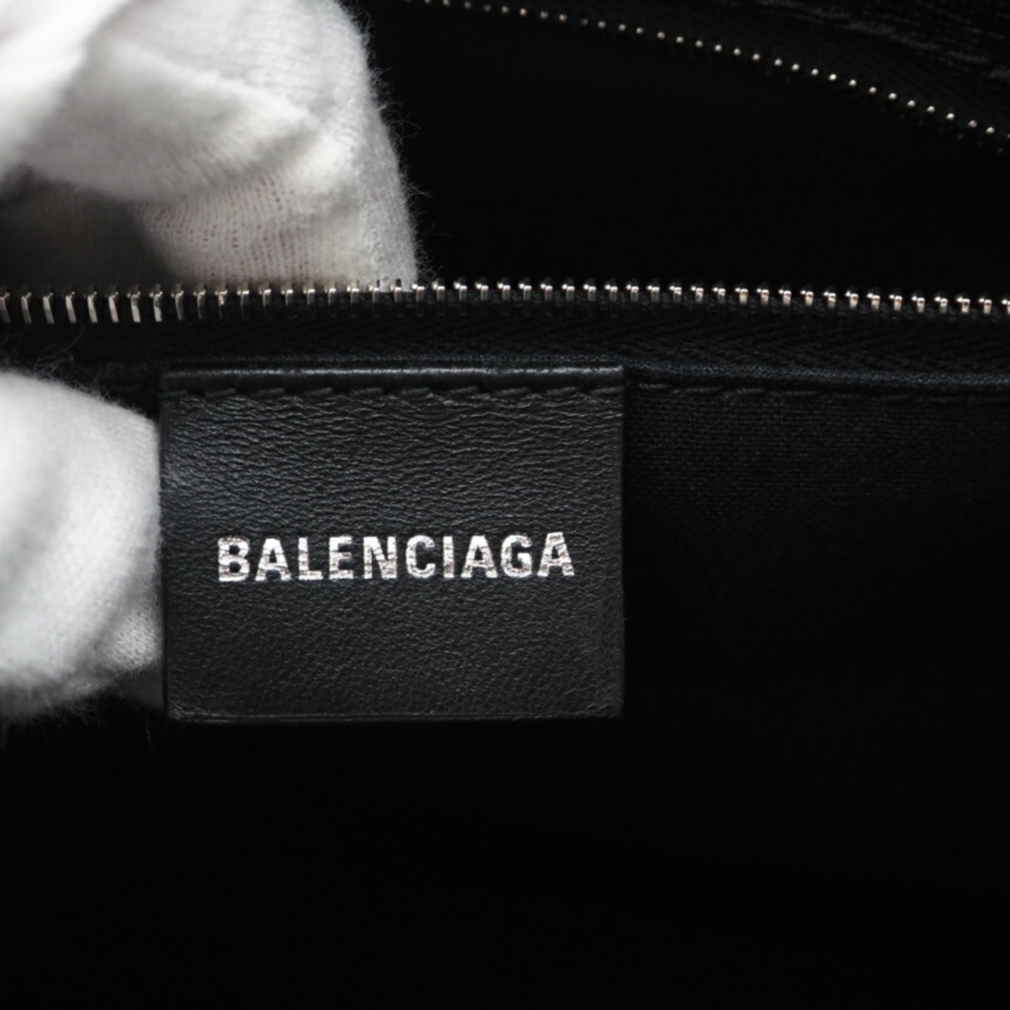 Balenciaga Black Gray Coated Canvas Tote Bag (Pre-Owned)