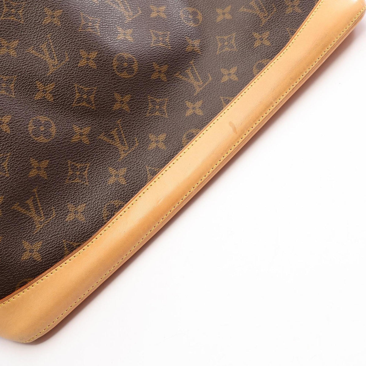 Louis Vuitton Brown Monogram Coated Canvas Leather Handbag Tote Bag (Pre-Owned)