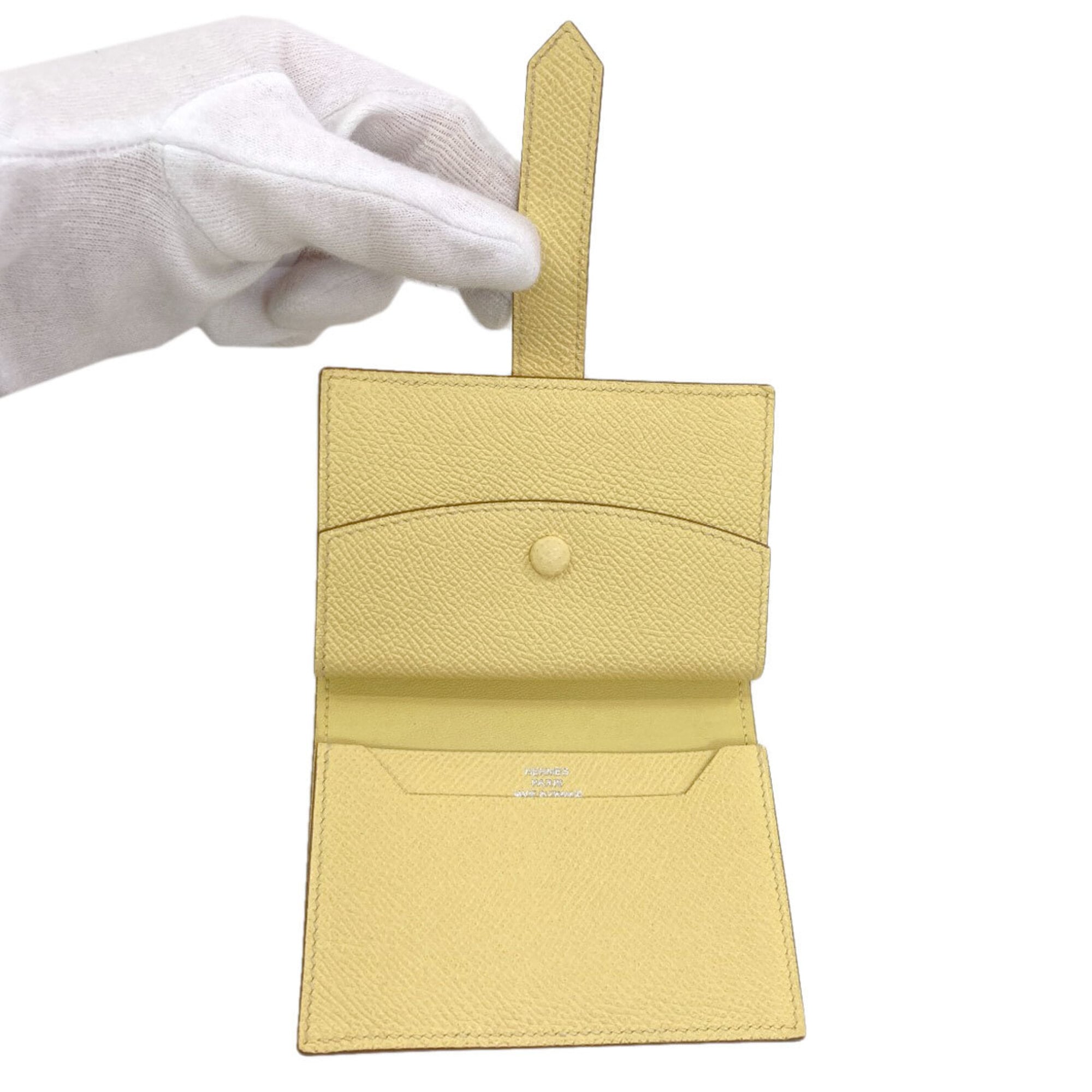 Hermes Yellow Epsom Leather Coin Purse/Coin Case (Pre-Owned)