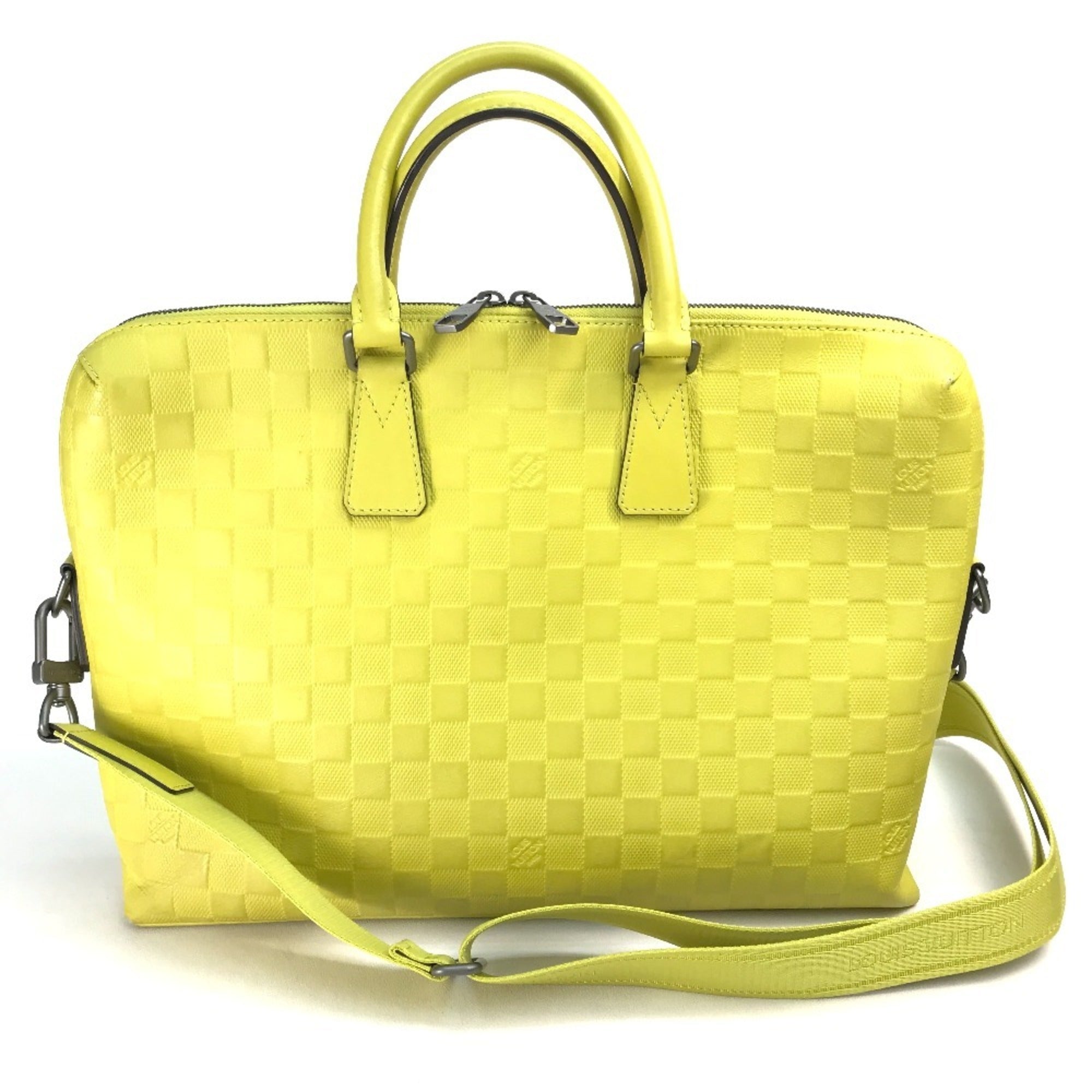 Louis Vuitton Damier Infini Vert Yellow Damier Infini Handbag Shoulder Bag (Pre-Owned)