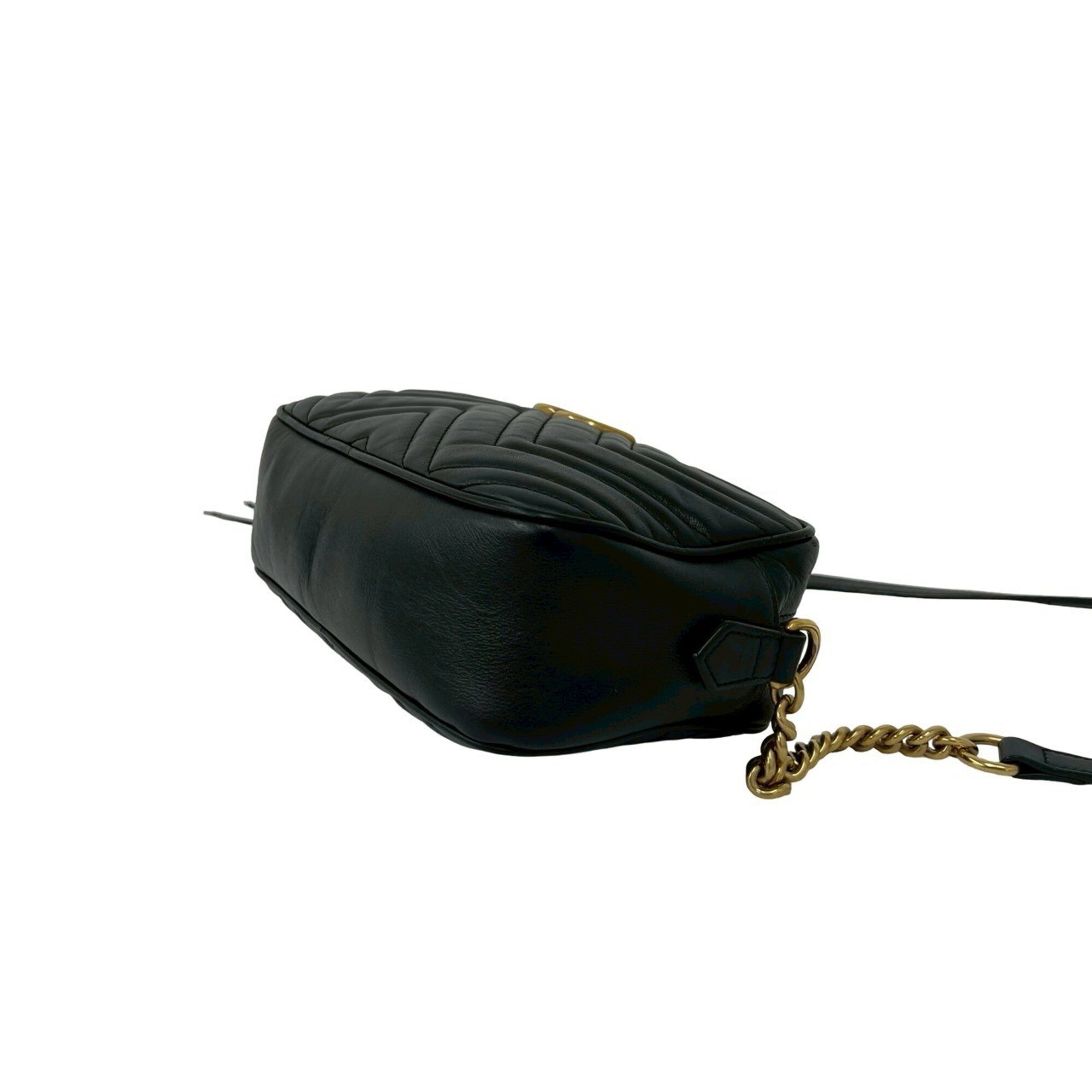 Gucci Black Leather Pochette Shoulder Bag (Pre-Owned)