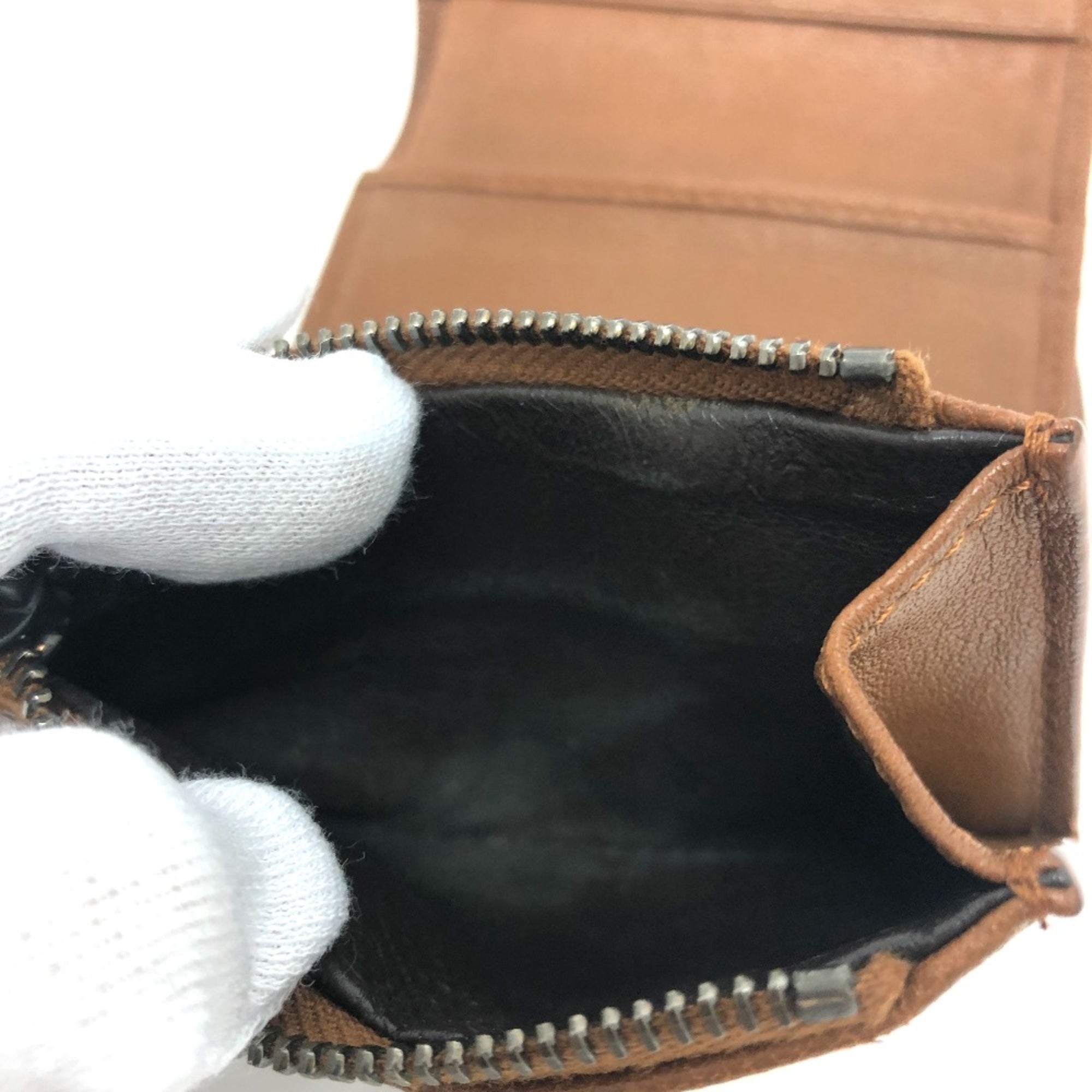 Bottega Veneta Brown Leather Wallet (Tri-Fold) (Pre-Owned)