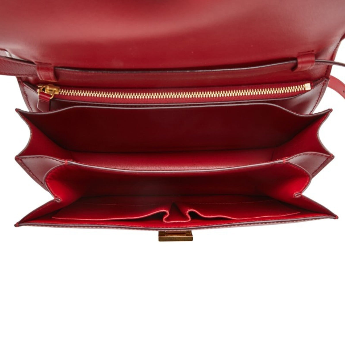 Celine Red Color Leather Handbag Shoulder Bag (Pre-Owned)