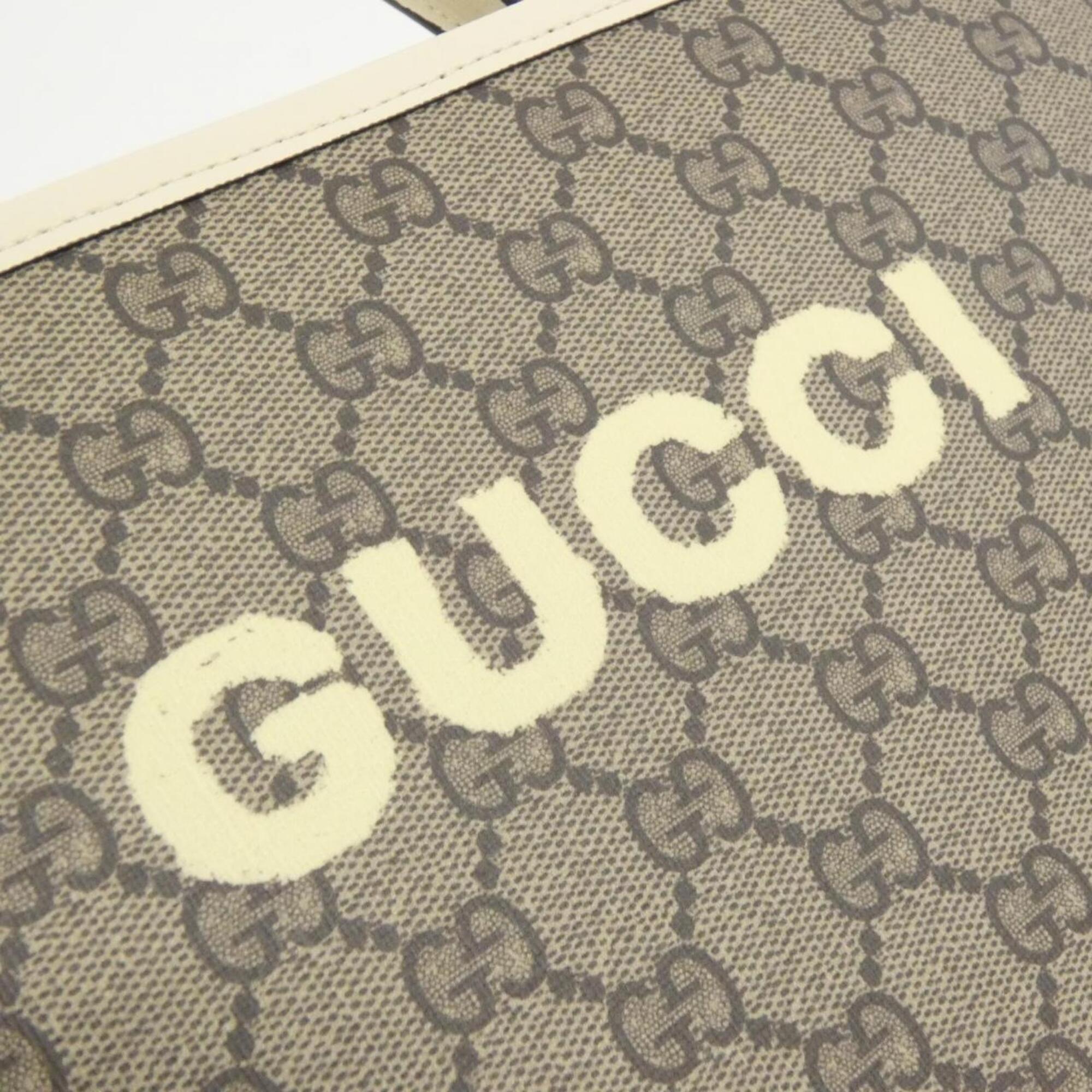 Gucci Beige Ivory Gg Supreme Handbag (Pre-Owned)