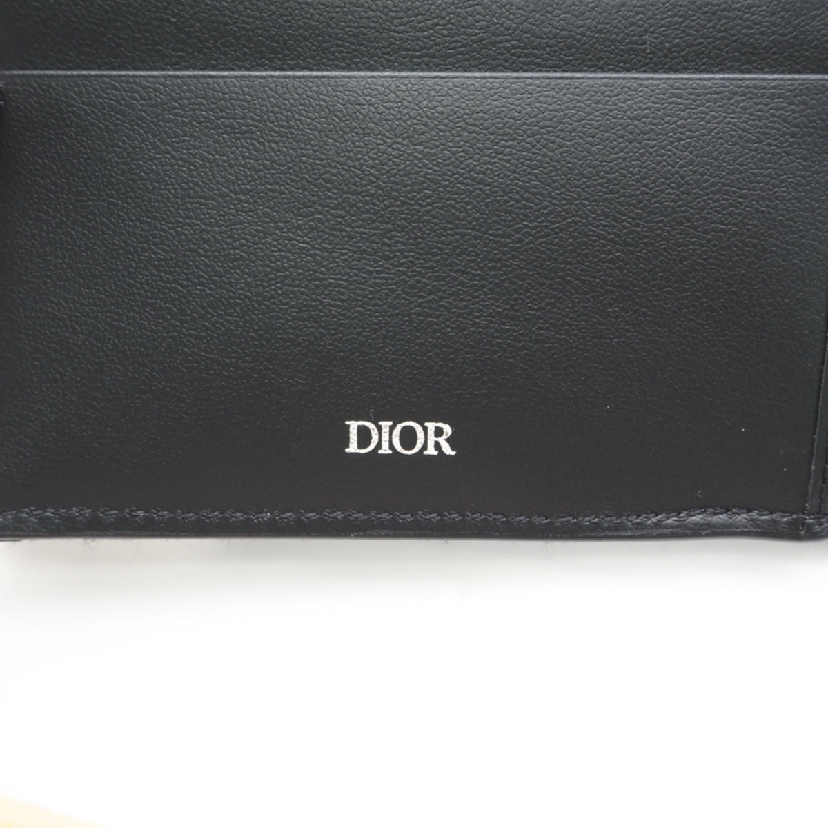 Christian Dior Navy Black Canvas Leather Wallet (Bi-Fold) (Pre-Owned)