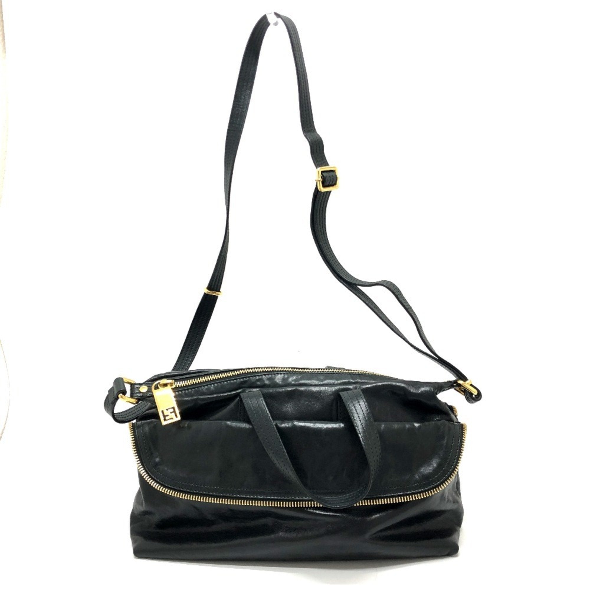 Fendi Black Leather Handbag Shoulder Bag (Pre-Owned)