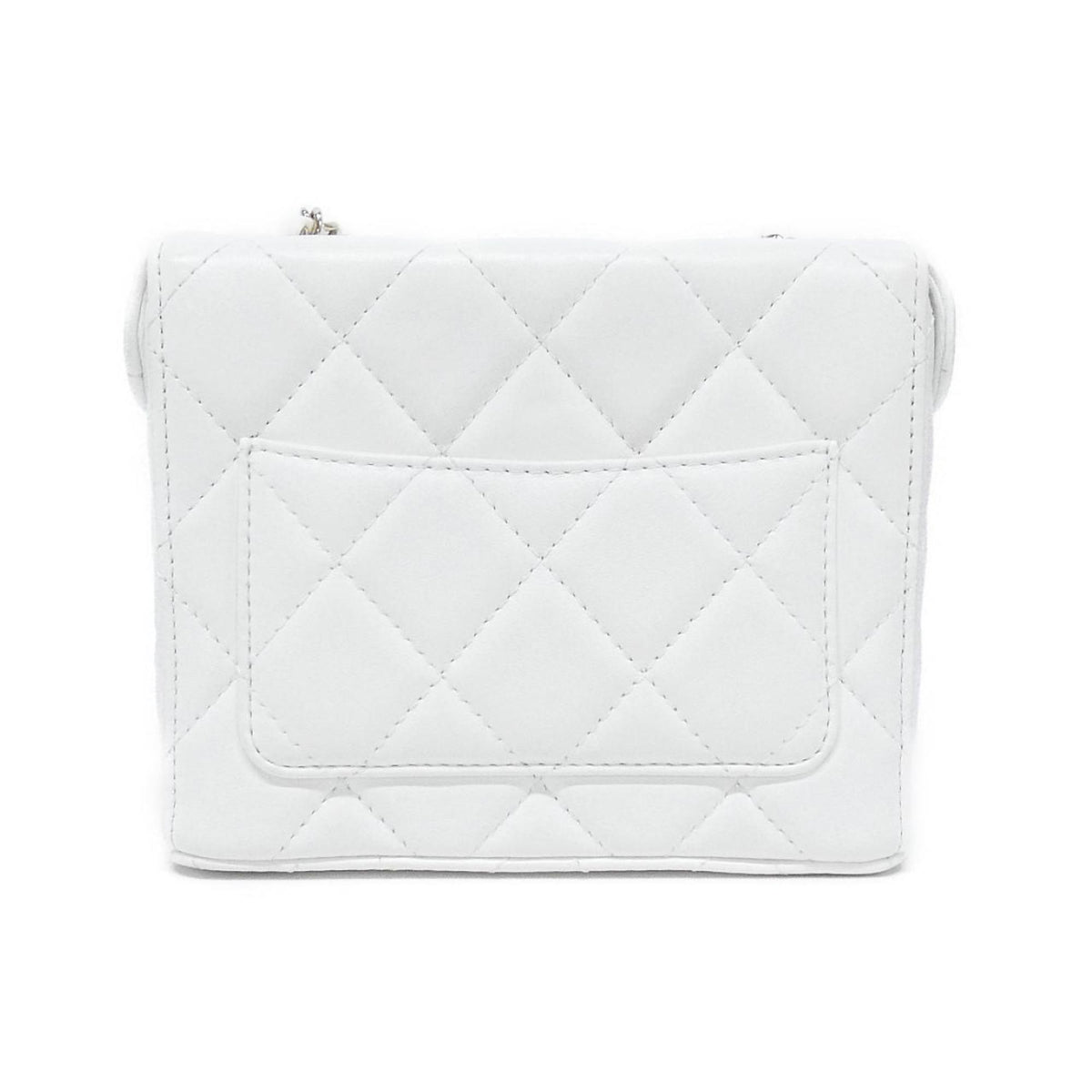 Chanel White Leather Shoulder Bag (Pre-Owned)