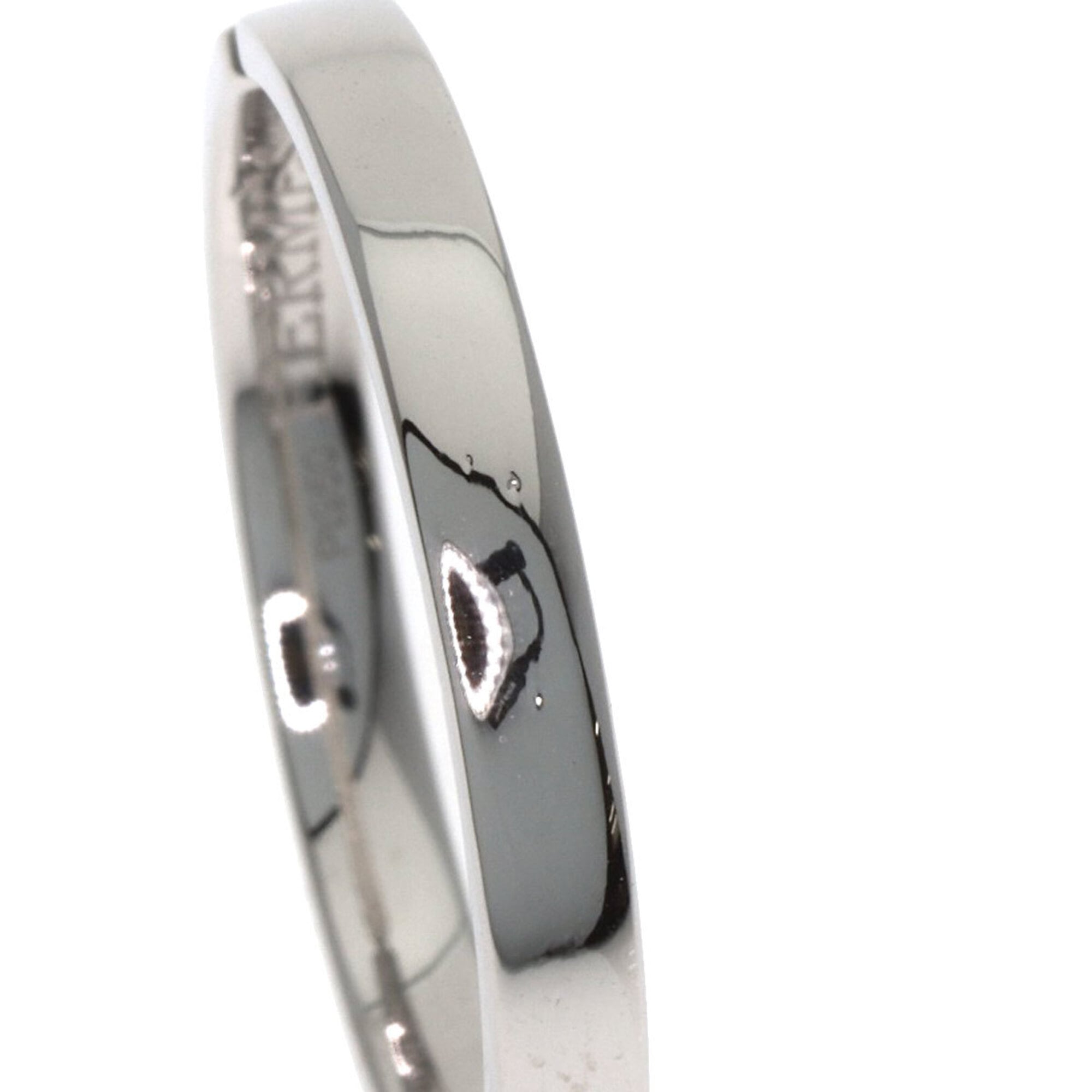 Hermes Platinum 950 Band Ring (Pre-Owned)