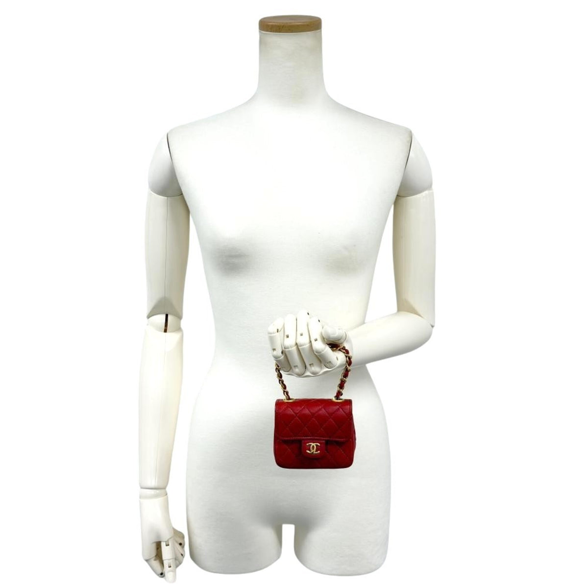 Chanel Matelasse Red Color Leather Handbag (Pre-Owned)