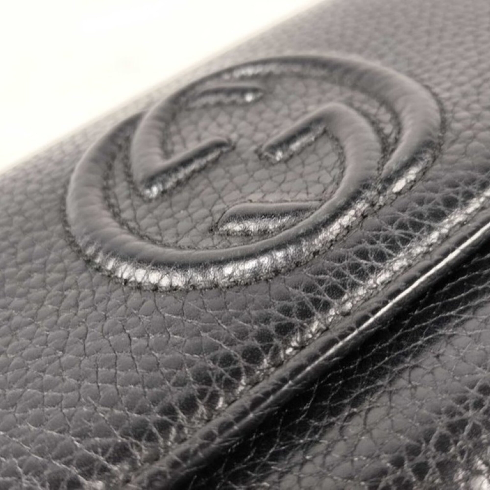 Gucci Black Leather Coin Purse/Coin Case (Pre-Owned)