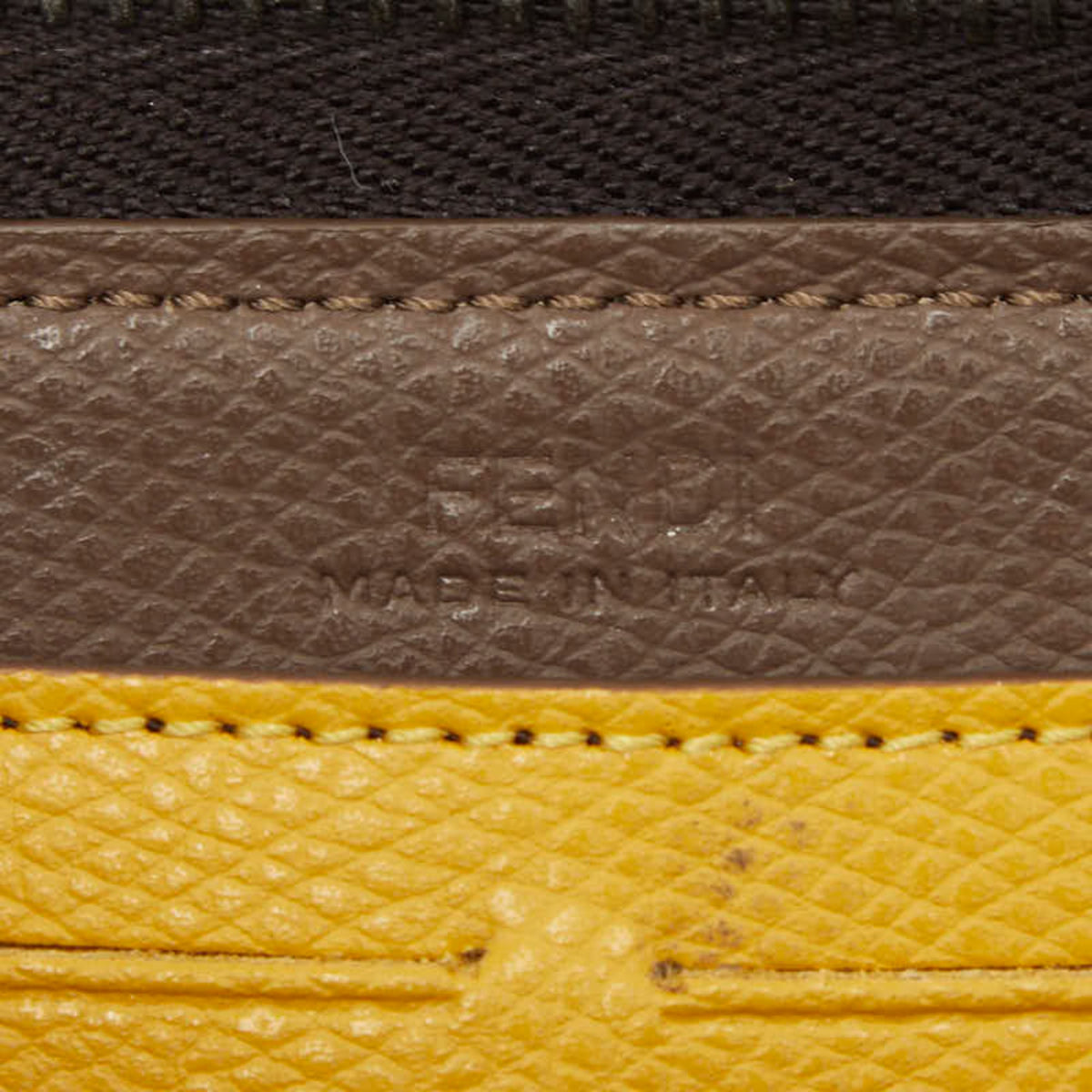 Fendi Brown Yellow Pvc Long Wallet (Bi-Fold) (Pre-Owned)